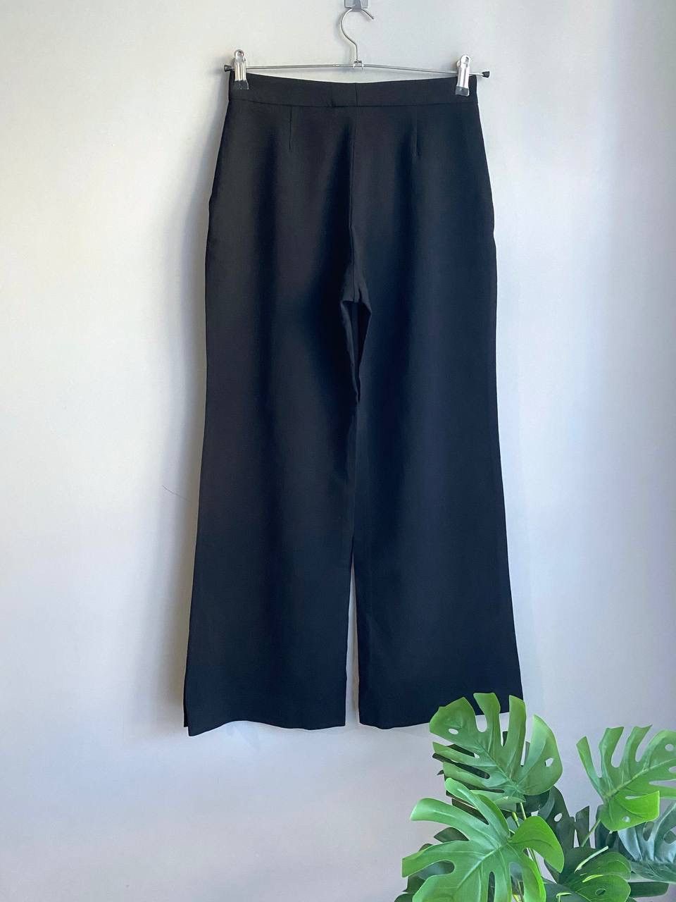 Stella McCartney Stella McCartney Women's Black Wool Wid-Leg Solid Pants, 44 Size 30" / US 8 / IT 44 - 9 Thumbnail