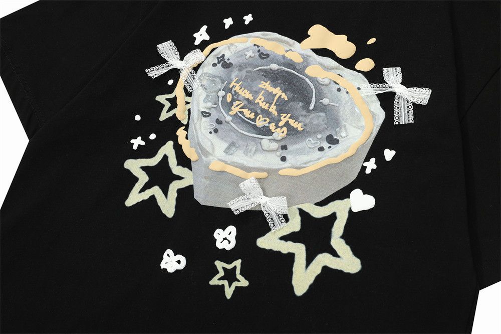 Japanese Brand × Vintage Men's casual American style bow heart cake print T-shirt Size US M / EU 48-50 / 2 - 4 Thumbnail