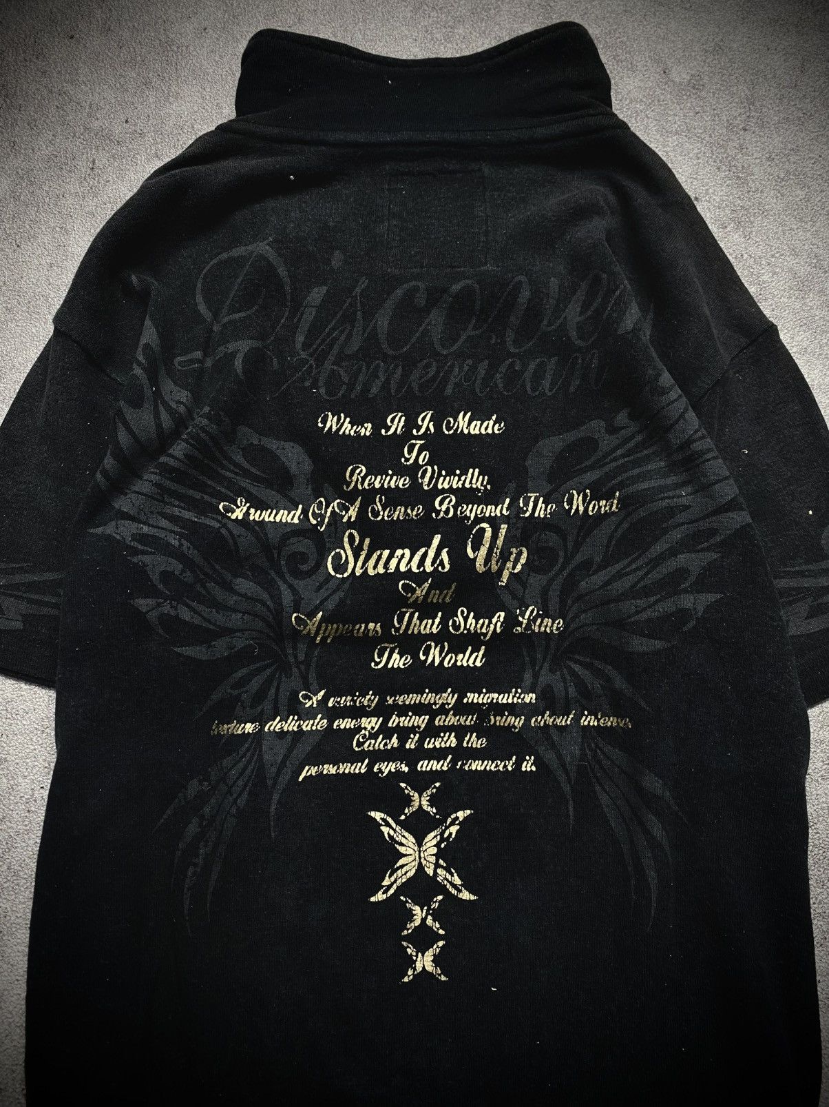Japanese Brand 00s Marcestser japanese poem halfzip tee Size US M / EU 48-50 / 2 - 5 Thumbnail