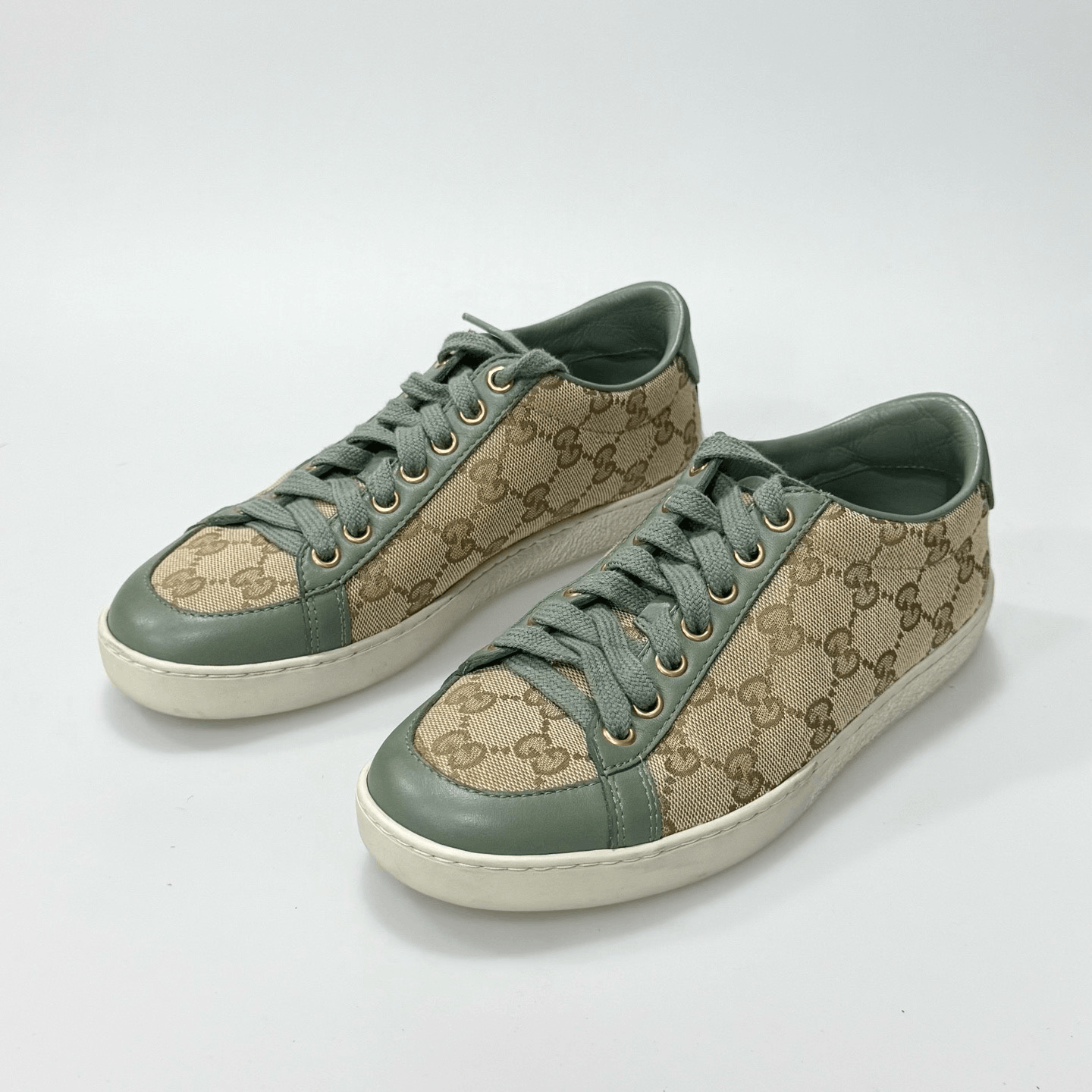 Gucci Gucci Double G All-Over Print Sneakers Size US 4 / IT 34 - 1 Thumbnail