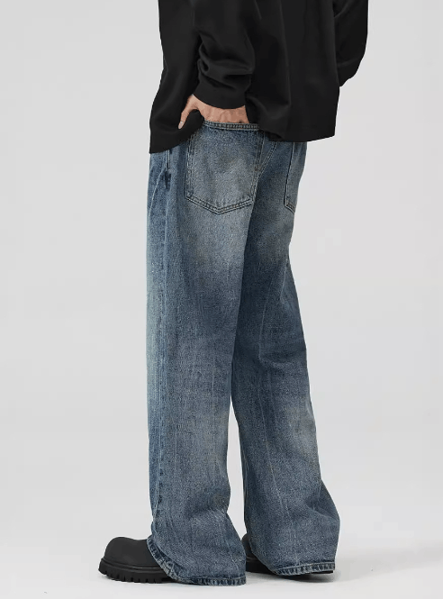 Japanese Brand × Jean Lightning pattern washed flared baggy jeans Size US 32 / EU 48 - 4 Thumbnail