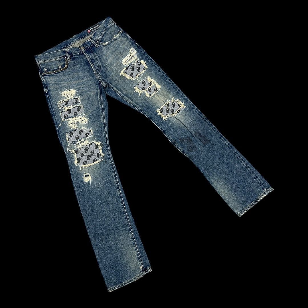 Hysteric Glamour × The Rolling Stones HYSTERIC GLAMOUR X THE ROLLING STONES DISTRESSED DENIM Size US 32 / EU 48 - 4 Thumbnail