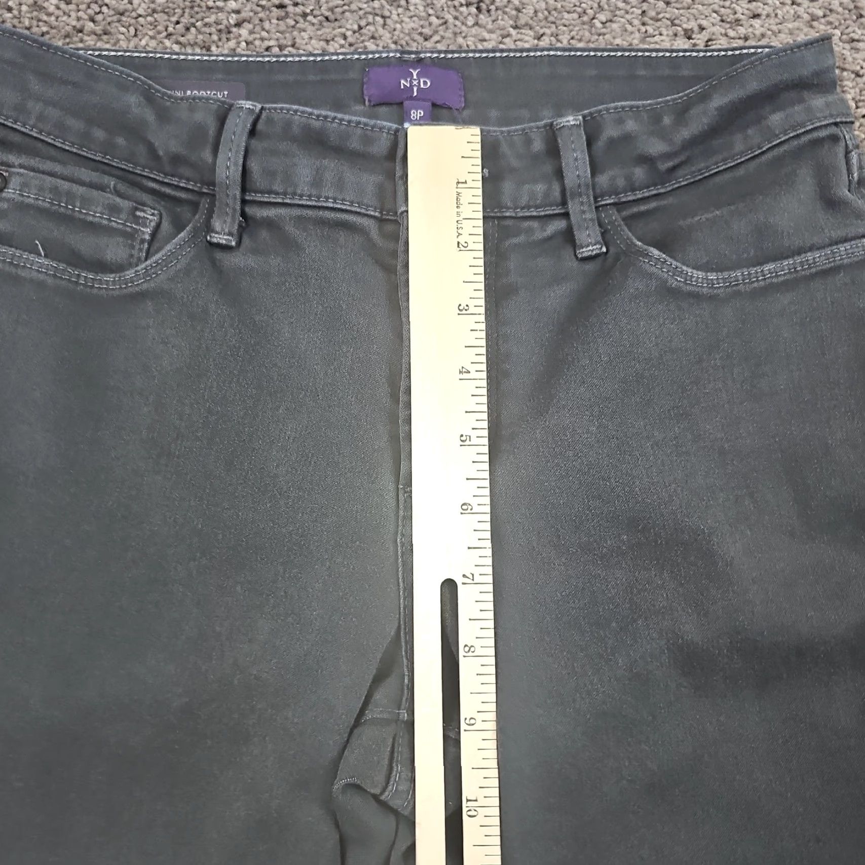NYDJ NYDJ Jeans Womens 8P Gray Bootcut Mid Rise Stretch USA 27x29 Billie Size 30" / US 8 / IT 44 - 4 Thumbnail