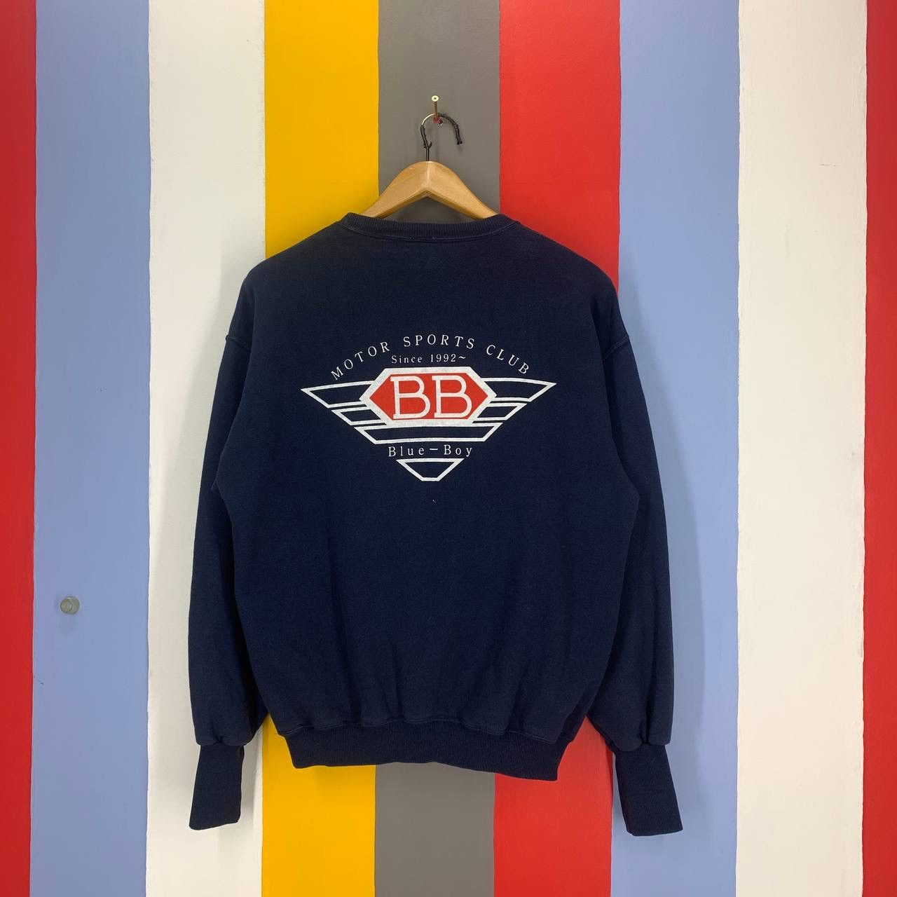 Hanes 90s Vintage BLUE BOY MOTOR SPORTS CLUB Sweatshirt #2491/J Size US M / EU 48-50 / 2 - 1 Thumbnail