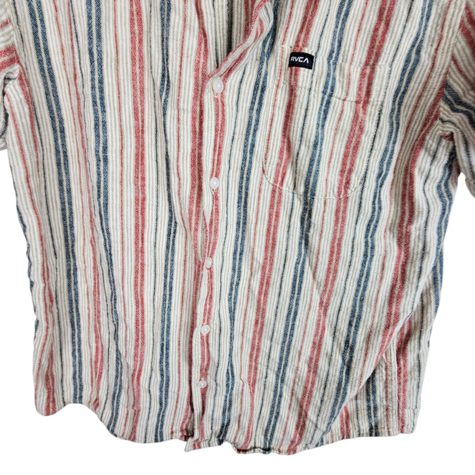 RVCA RVCA Button Up RVCA Shirt Linen Blend Shirt Men L Size US L / EU 52-54 / 3 - 3 Thumbnail