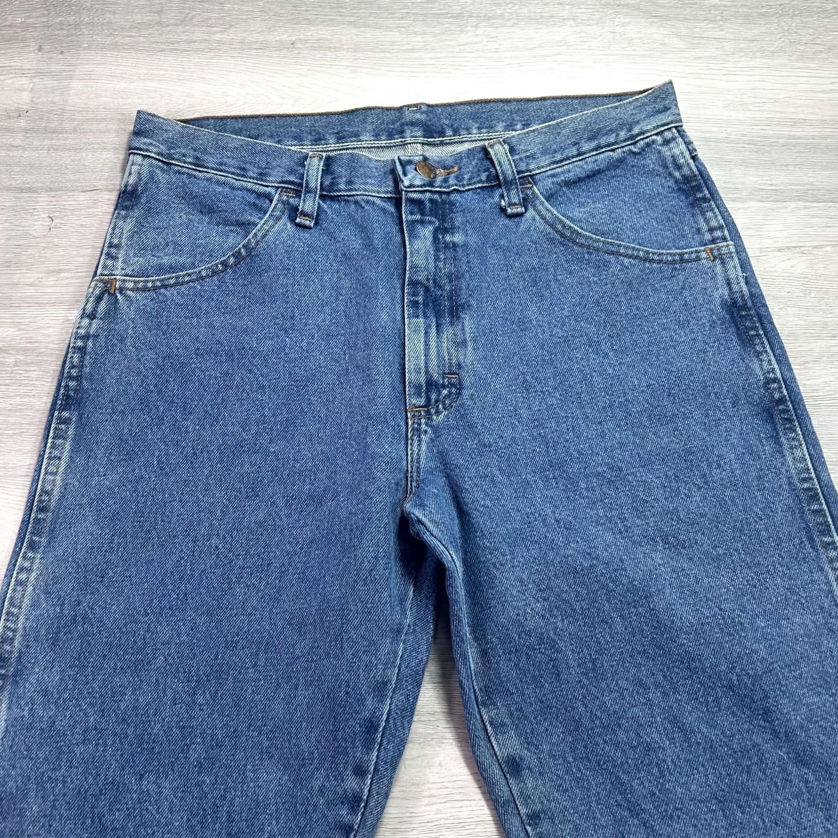 Denime Rustler Jeans Mens 32x30 Blue Regular Straight Leg 100% Cotton Denim 5-Pocket Jeans Size US 32 / EU 48 - 6 Thumbnail