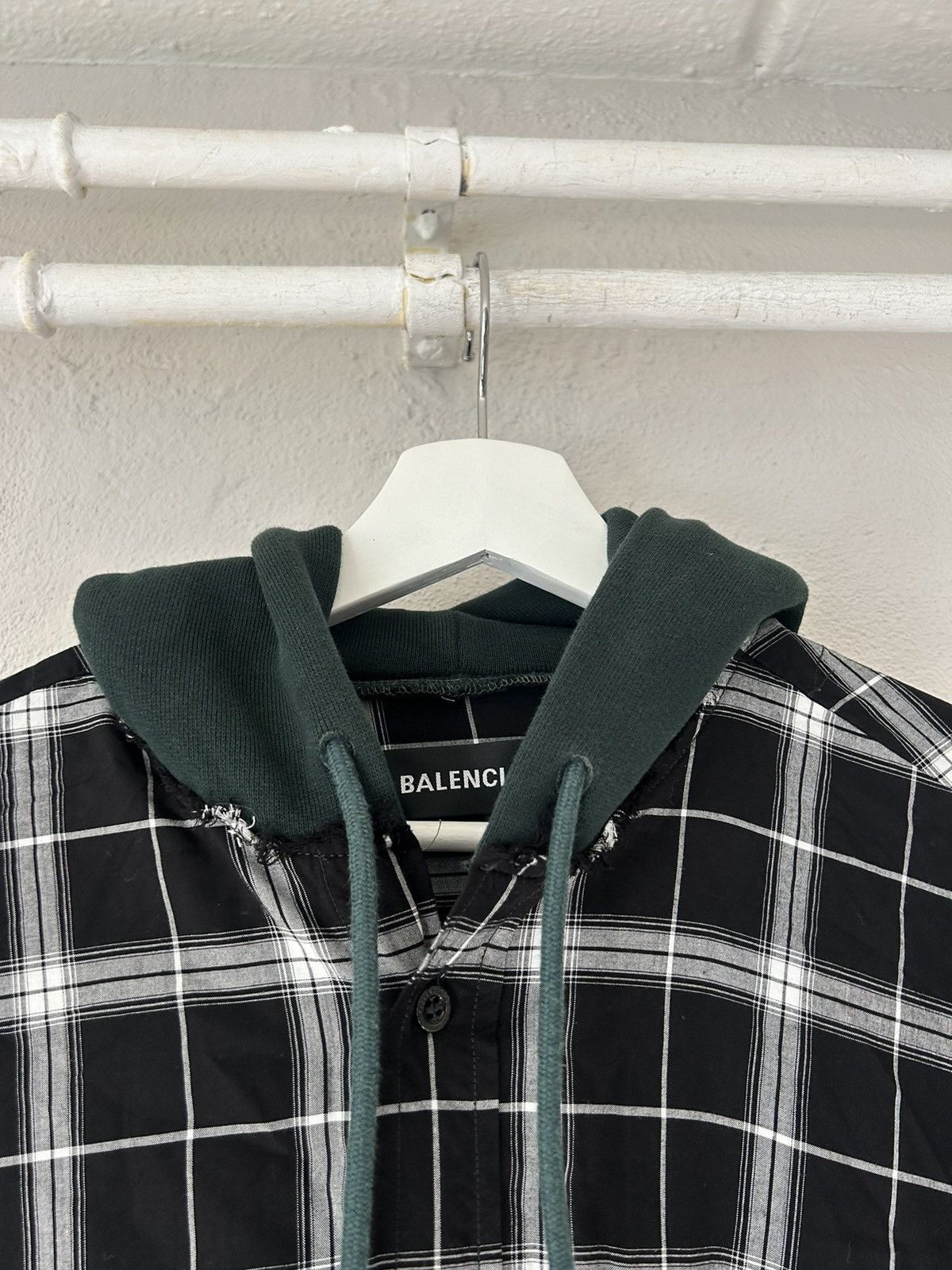 Balenciaga Layered Denim and Flannel Shirt w/ Removable Denim Vest Size US M / EU 48-50 / 2 - 15 Thumbnail