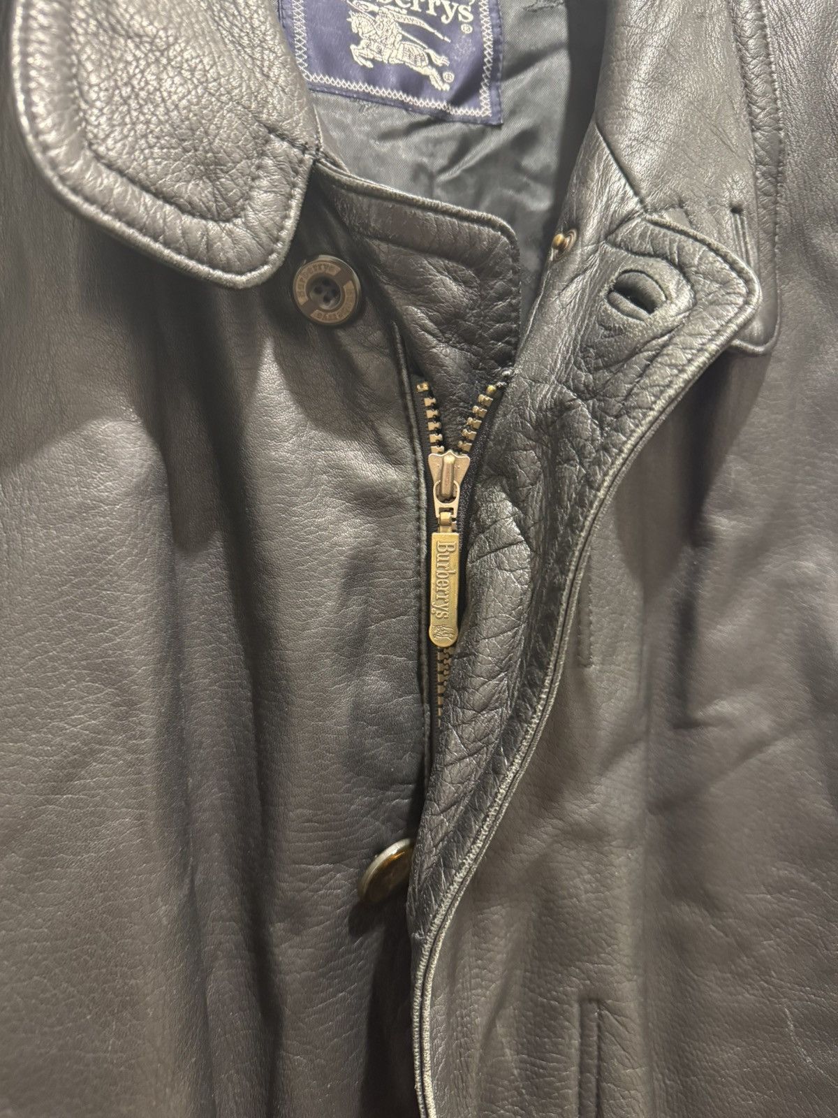 Burberry × Vintage Vintage Burberry Leather Coat 52 (L) Size US L / EU 52-54 / 3 - 6 Thumbnail