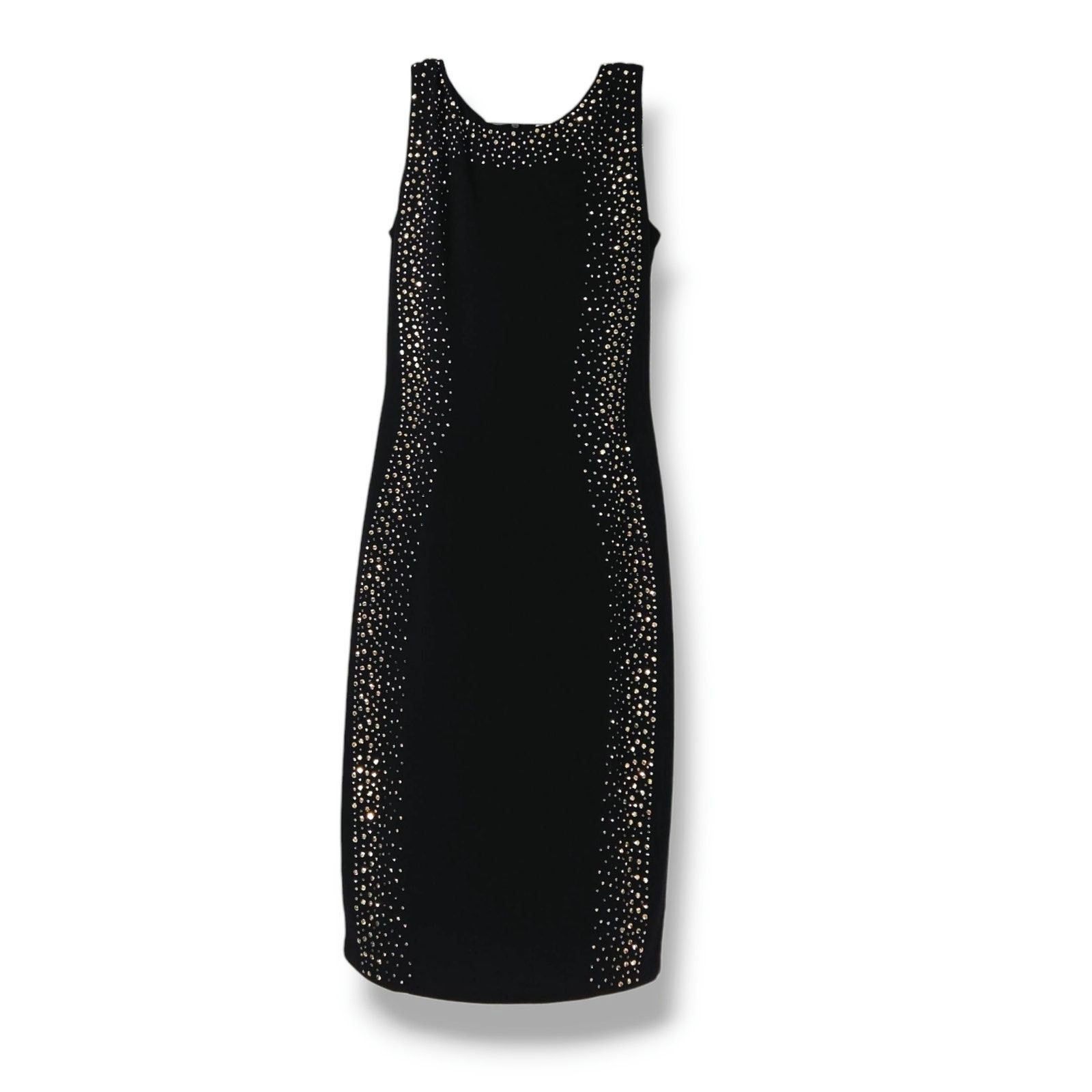 Calvin Klein Calvin Klein Black Sleeveless Dress 2 Embellished Size XS / US 0-2 / IT 36-38 - 2 Thumbnail