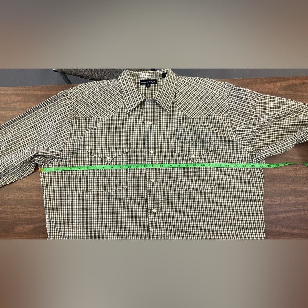 Other PANHANDLE SLIM Green Western Yoke Pearl Snap Plaid Shirt Size US XL / EU 56 / 4 - 4 Thumbnail