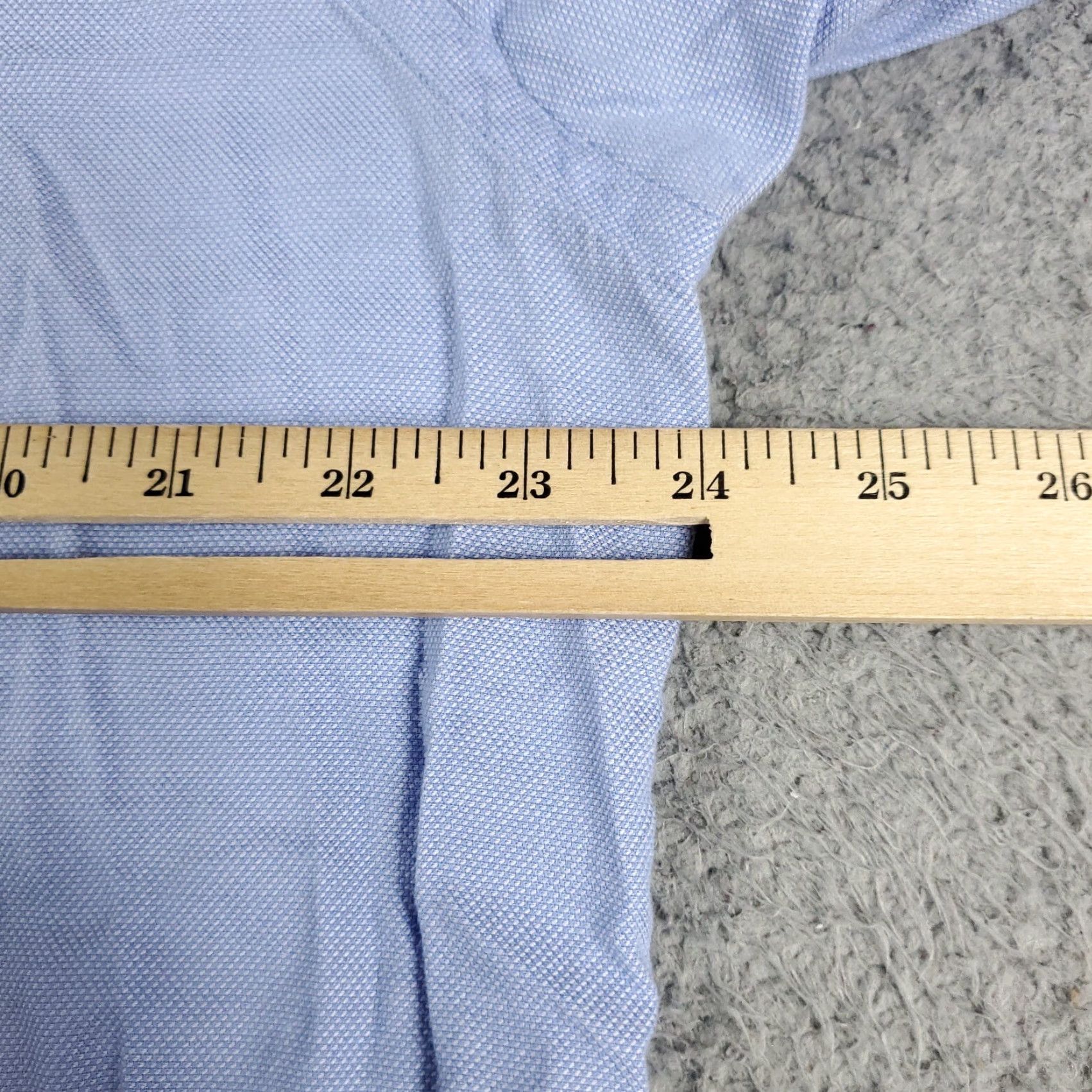Tommy Hilfiger Tommy Hilfiger Dress Shirt Mens 17 Blue Long Sleeve Button-Down 100% Cotton, Regular Fit, Classic/Preppy, 17 in Neck, Blue, Adult Mens Size 46R - 6 Thumbnail