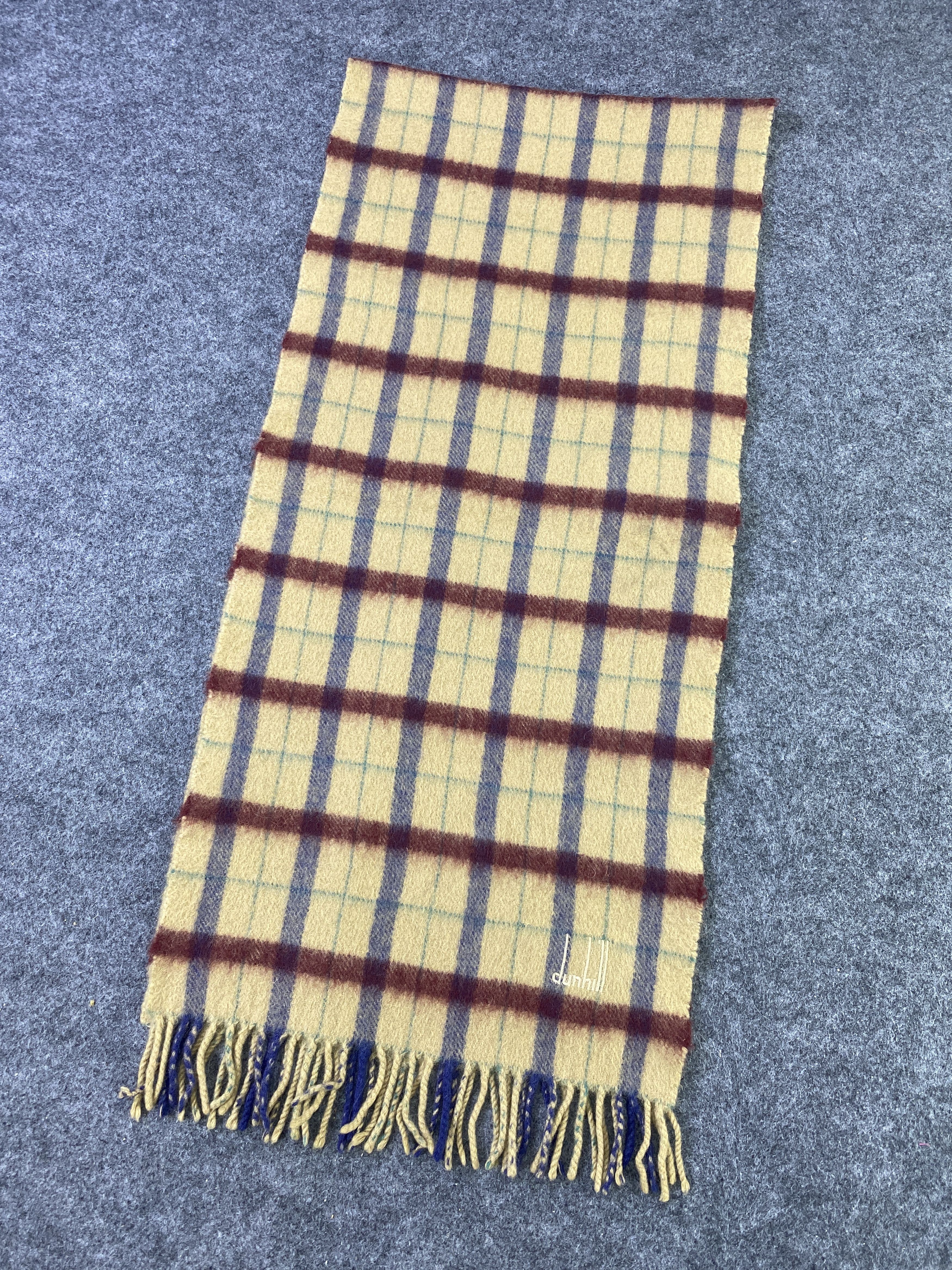 Alfred Dunhill Dunhill Cashmere Scarf / Muffler / Neckwear -T724 Size ONE SIZE - 2 Thumbnail