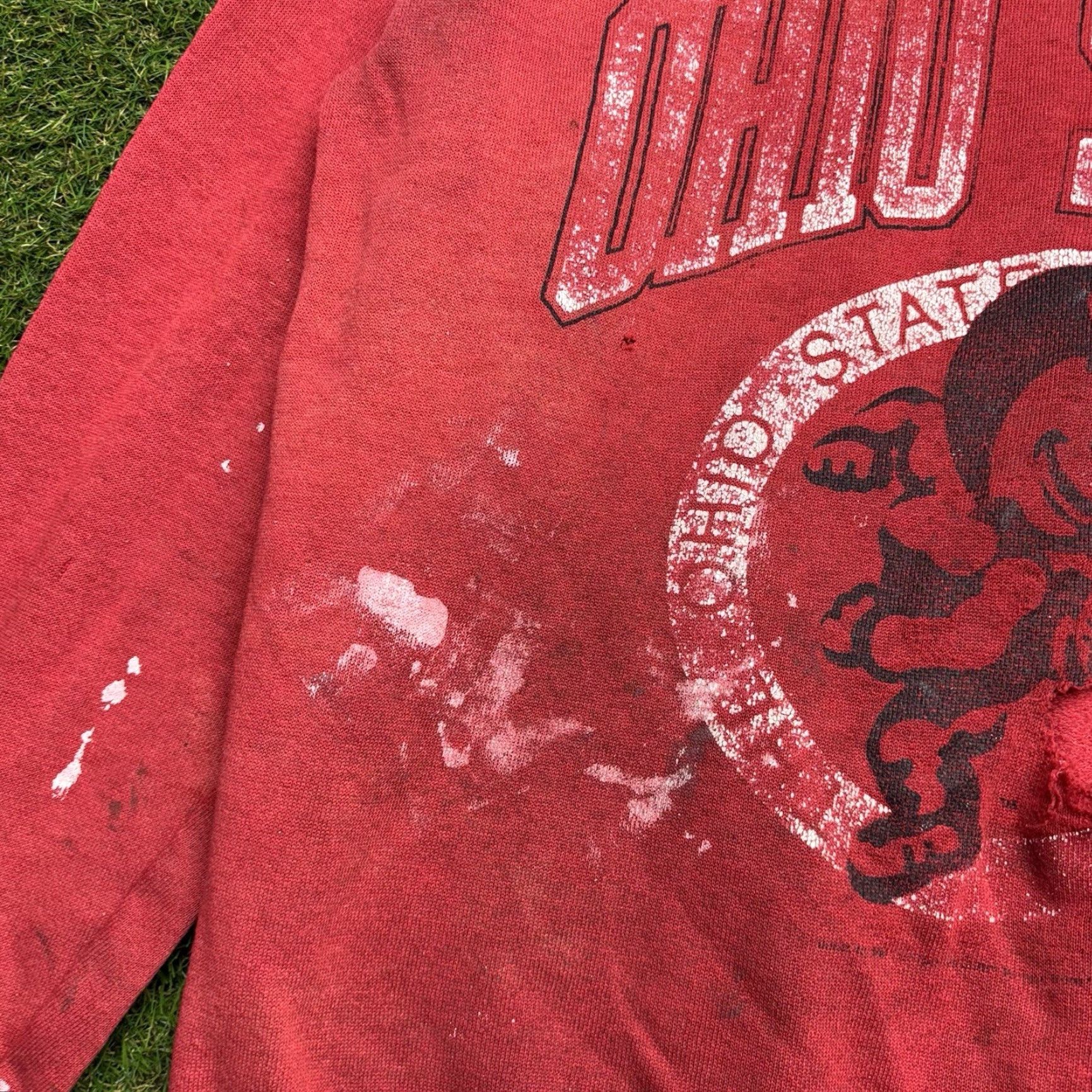 Lee VINTAGE Lee Sweatshirt Mens M Ohio State Buckeyes Red Crew Neck Heavyweight 90s Y2K Embroidered Logo Buckeyes Sportswear Size US M / EU 48-50 / 2 - 7 Thumbnail