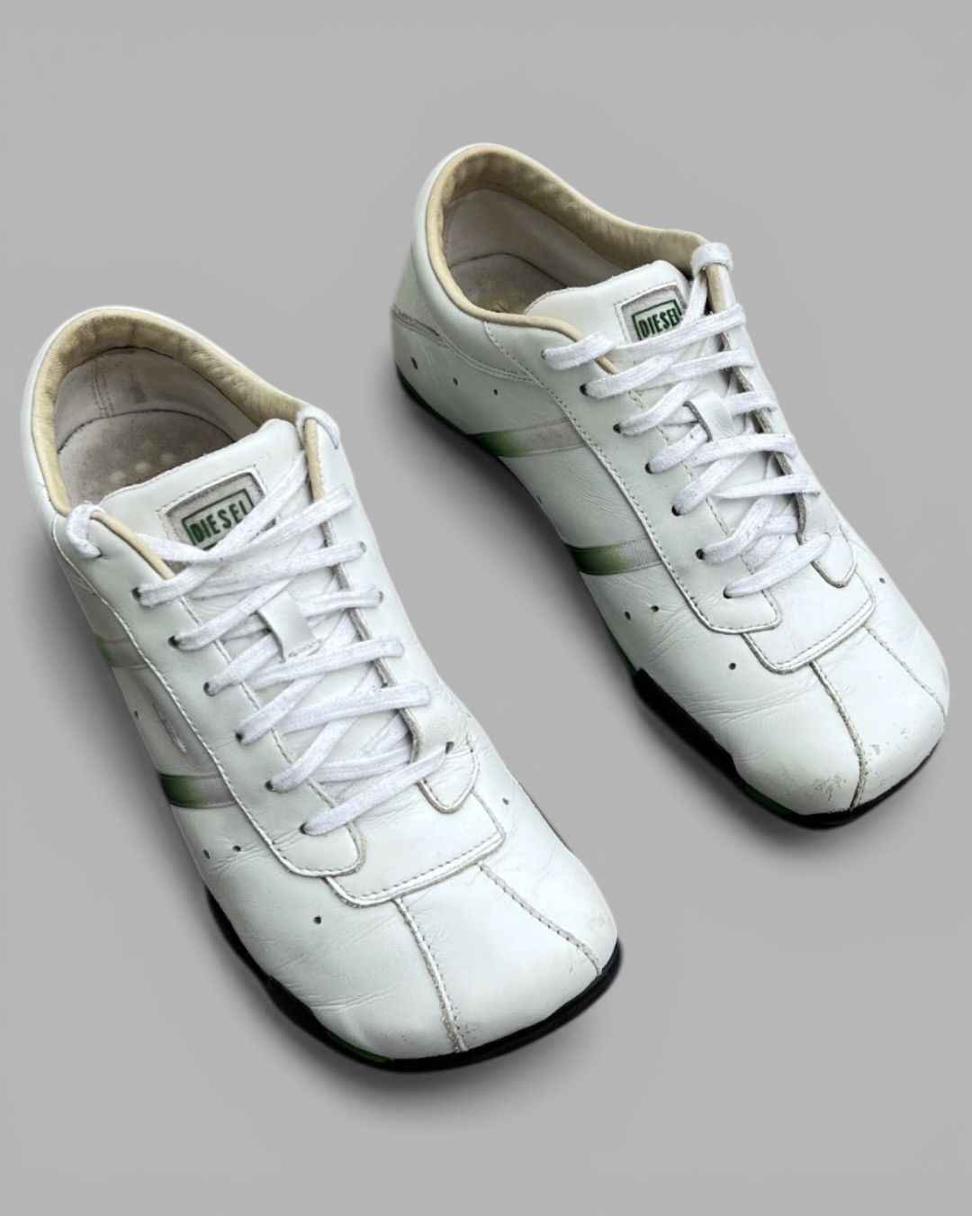 Diesel 🔥Vintage 2000’s DIESEL Low Top Leather Sneakers Size US 9 / IT 39 - 16 Thumbnail