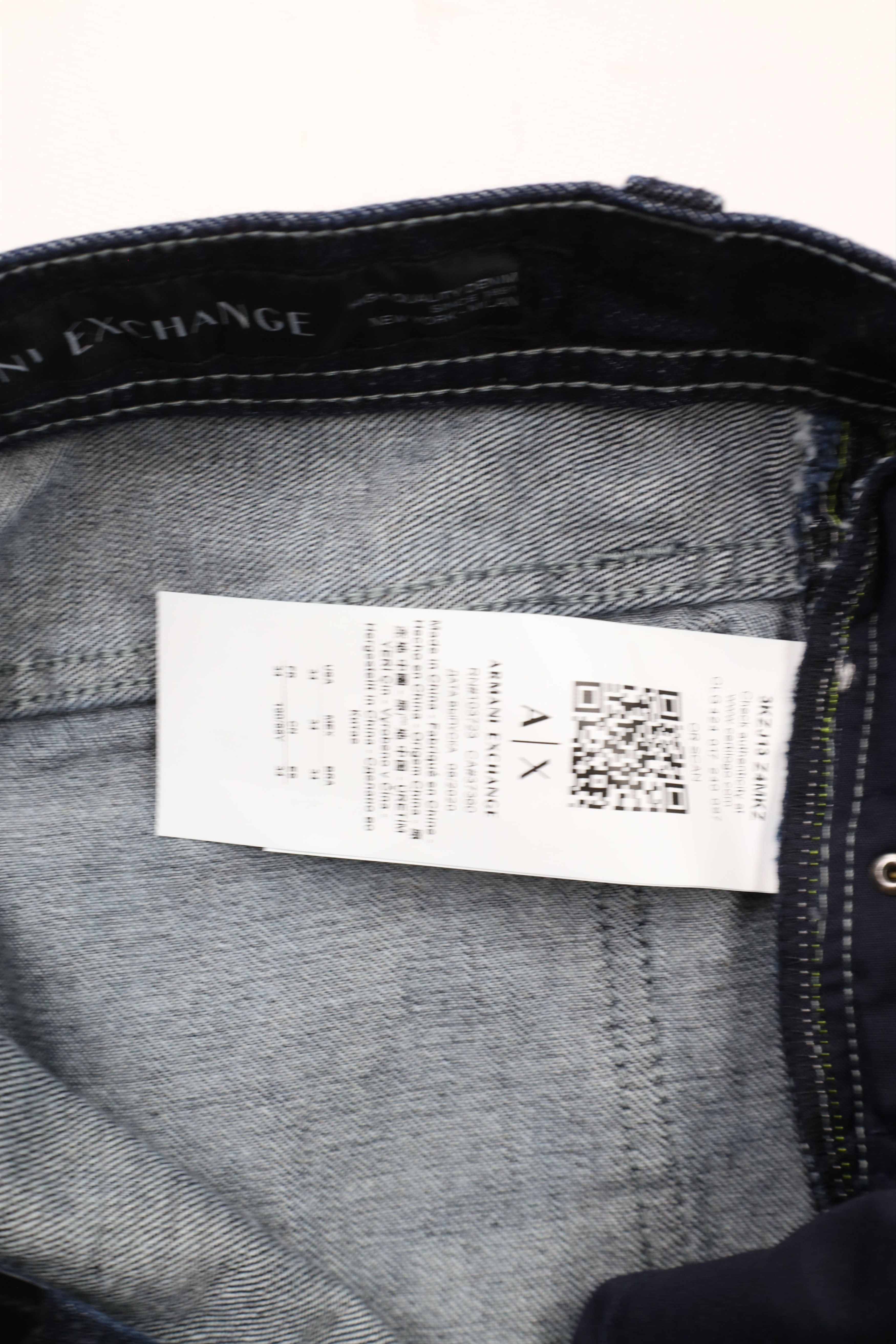 Armani Exchange × Vintage Armani Exchange Fit Spell Out Reflective Stripe Denim Jeans Size US 34 / EU 50 - 10 Thumbnail