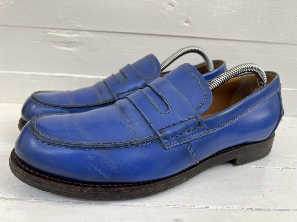 Gucci Gucci Men’s Blue Leather Goodyear Welt Penny Loafers Size US 8 / EU 41 - 3 Thumbnail