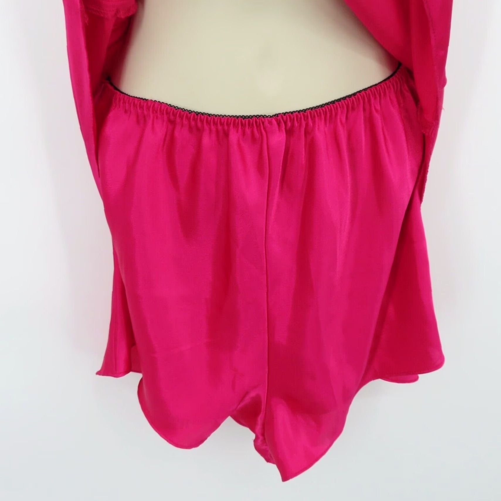 Vintage VTG Inner Most Women Large Pink Crochet Lace Tank Top Shirt Shorts Pajama Set PJ Size L / US 10 / IT 46 - 4 Thumbnail