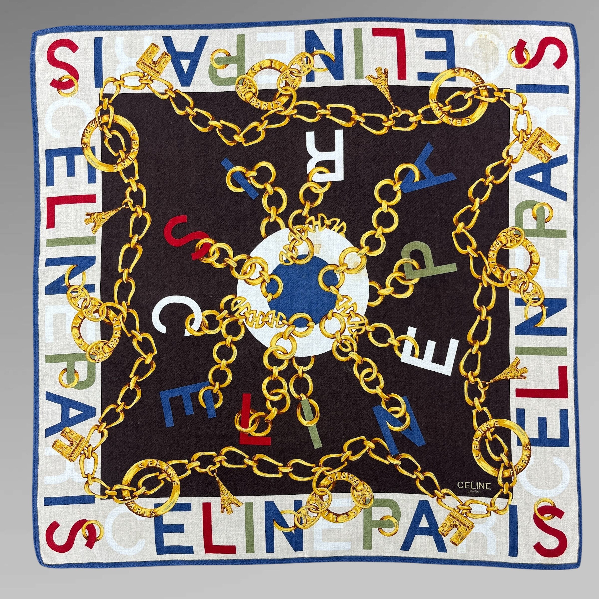 Vintage Vintage Celine Handkerchief / Bandana / Neckerchief B390 Size ONE SIZE - 2 Thumbnail