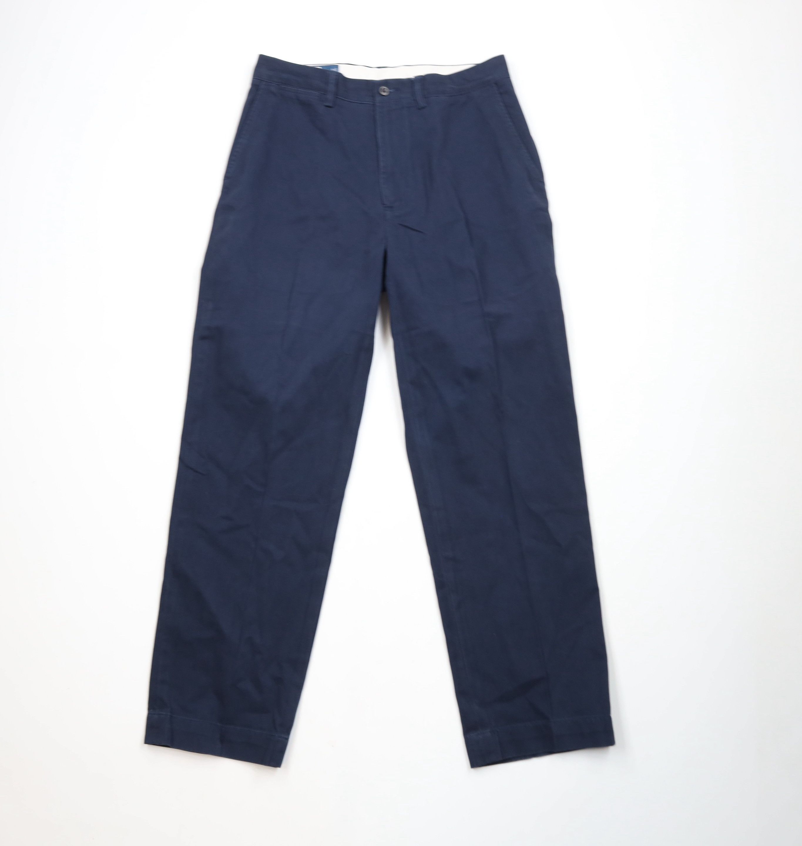 Ralph Lauren Vintage 90s Ralph Lauren Heavy Cotton Chino Pants Navy Blue Size US 32 / EU 48 - 1 Thumbnail