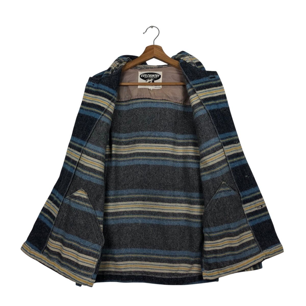 Japanese Brand 📌Vintage Wool Button Jacket Guy Country Striped Design Size US M / EU 48-50 / 2 - 10 Thumbnail