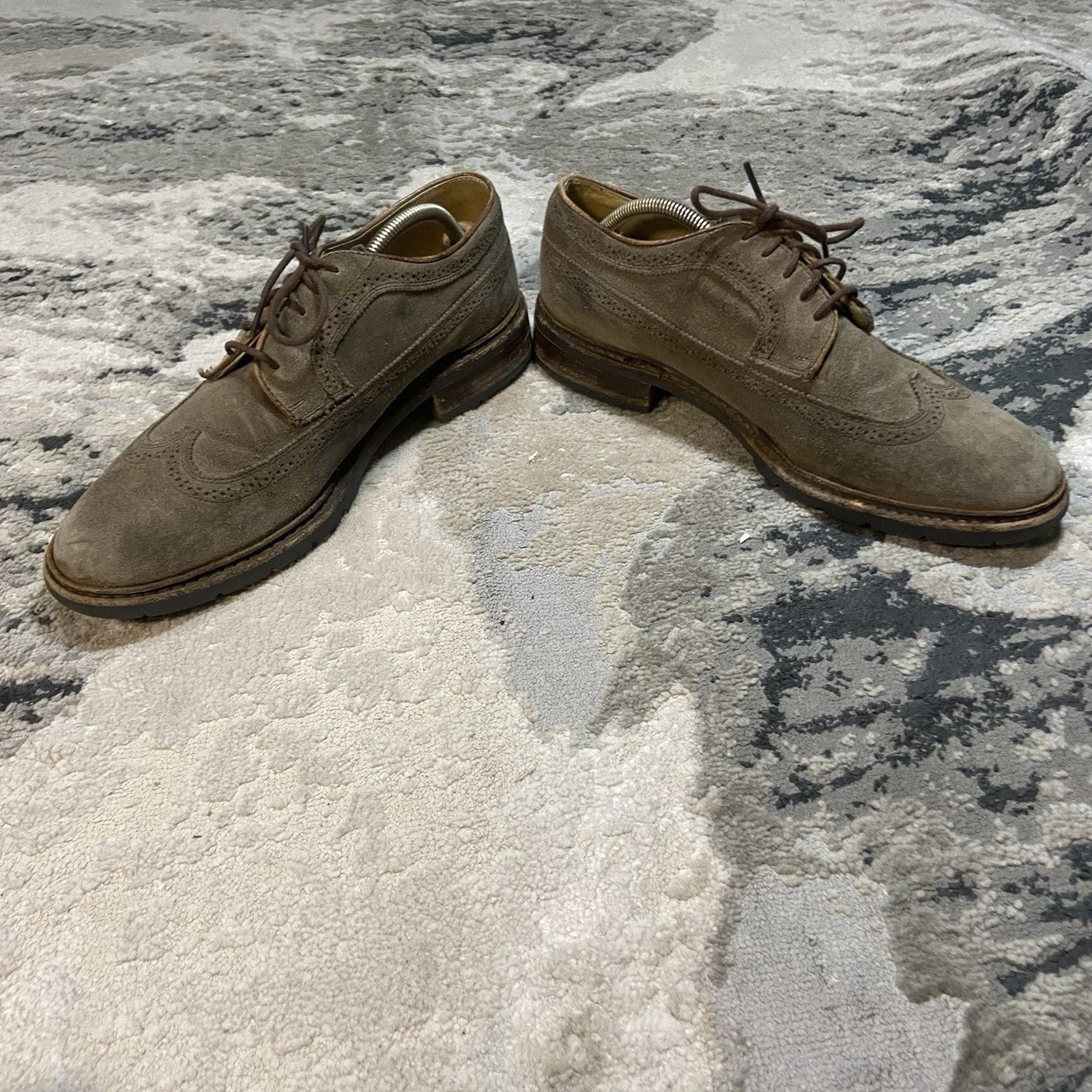 Frye Frye Brown Suede Leather Wingtip Lace Oxford Shoes Sz 12 D Size US 12 / EU 45 - 2 Thumbnail