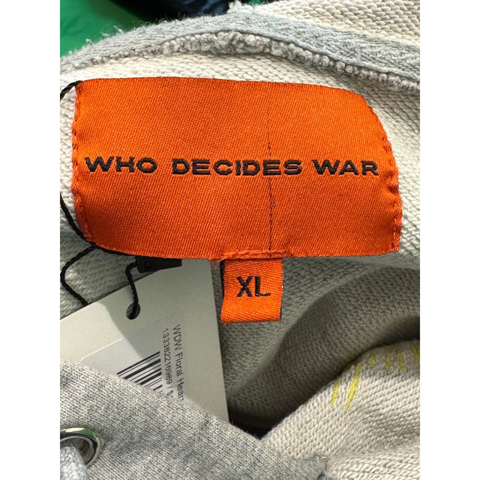 Who Decides War WDW Floral Heart Hoodie Grey Size XL / US 12-14 / IT 48-50 - 4 Thumbnail