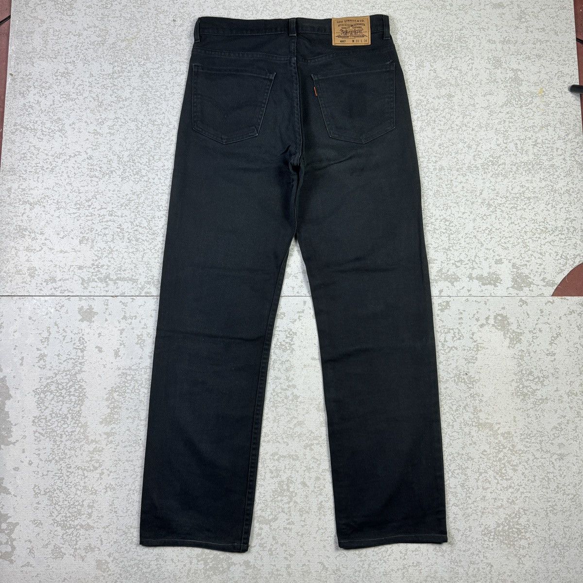 Levi's × Vintage 💥Vintage Levis 607 Orange Tab Super Black Denim Pant Size US 32 / EU 48 - 1 Thumbnail