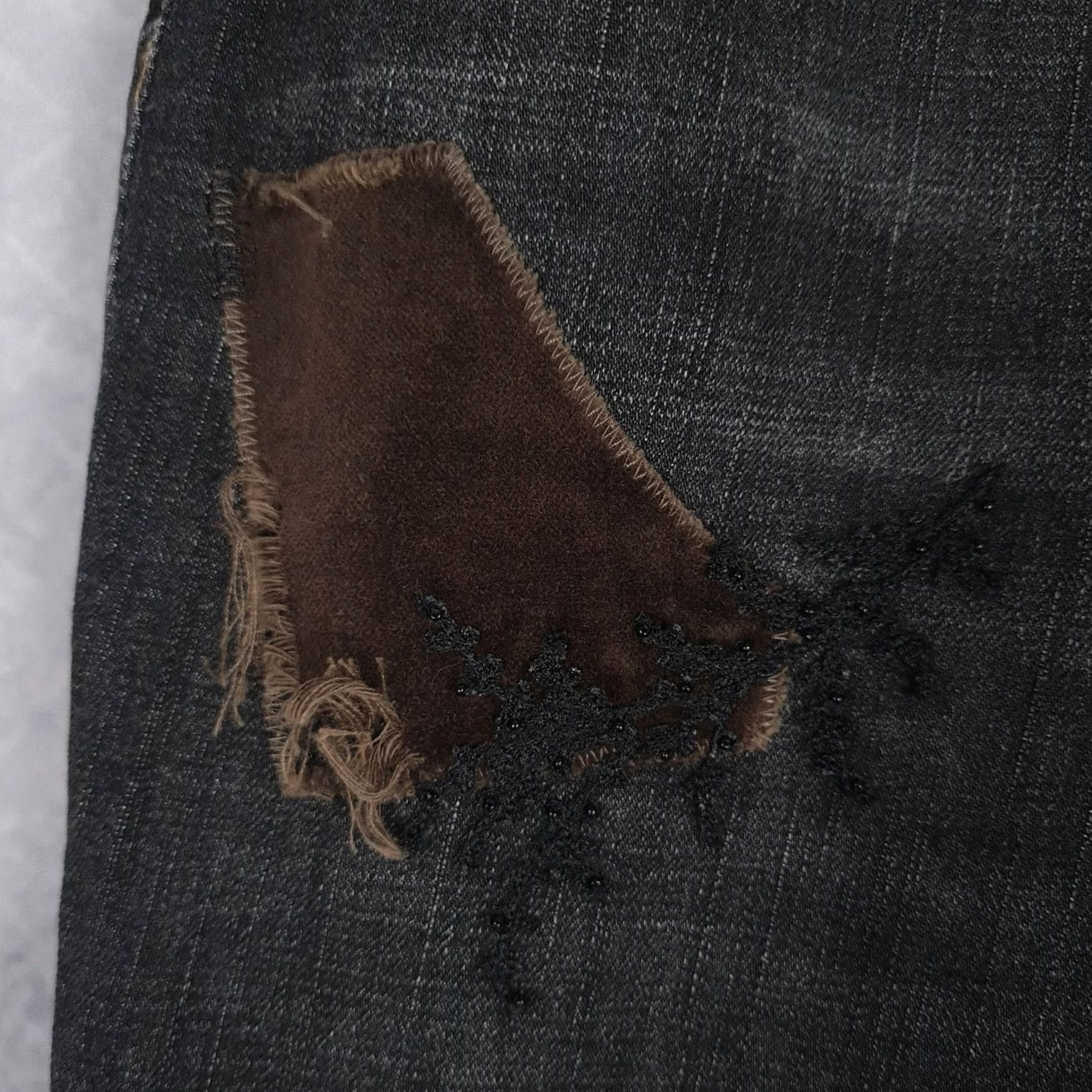 Ralph Lauren Ralph Lauren LRL Jeans Womens 10 Black Patchwork Embroidered Boho Y2K 31x28 Jeans Size 32" / US 10 / IT 46 - 5 Thumbnail