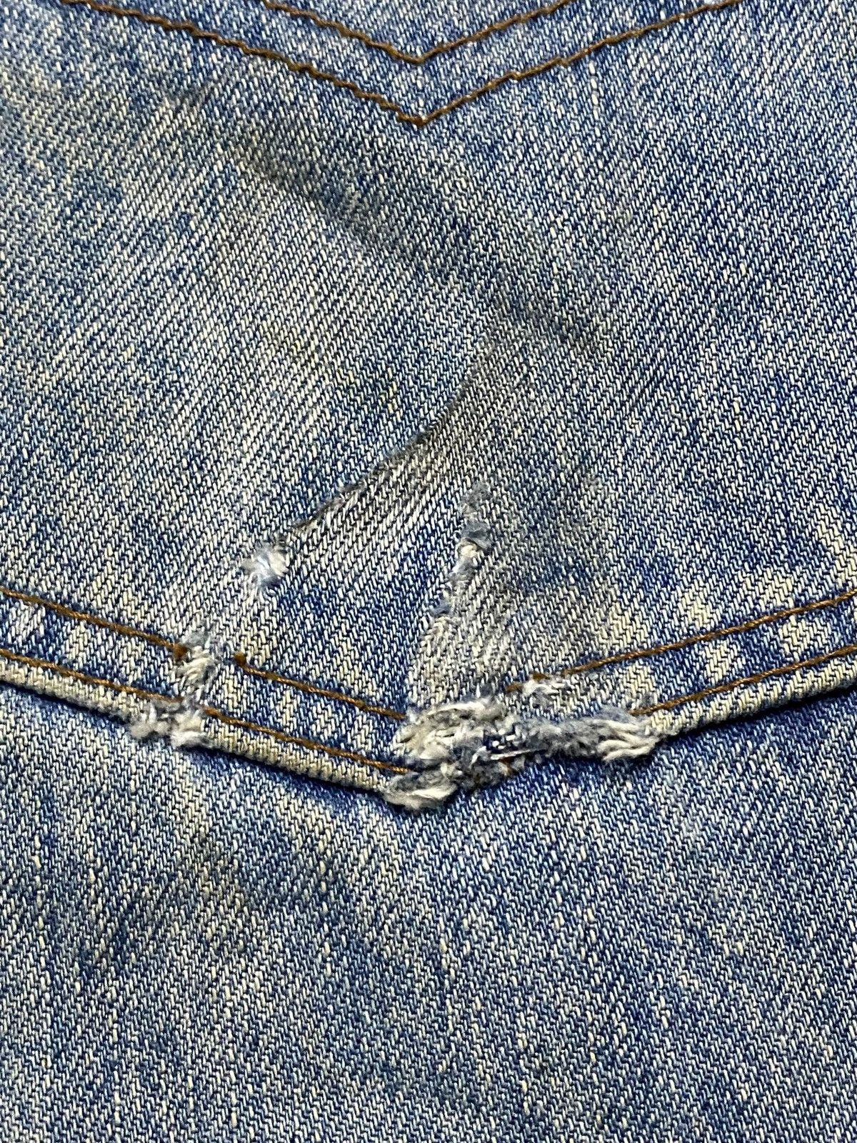 Valentino Vtg Mario Valentino Dirty Mud Wash Distressed Loose Jeans Size US 31 - 15 Thumbnail