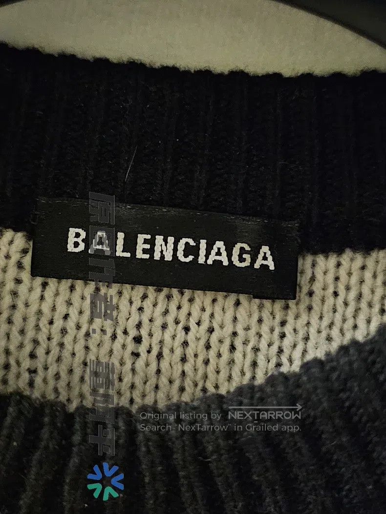Balenciaga Balenciaga Full Logo Knit Sweater Size US M / EU 48-50 / 2 - 3 Thumbnail