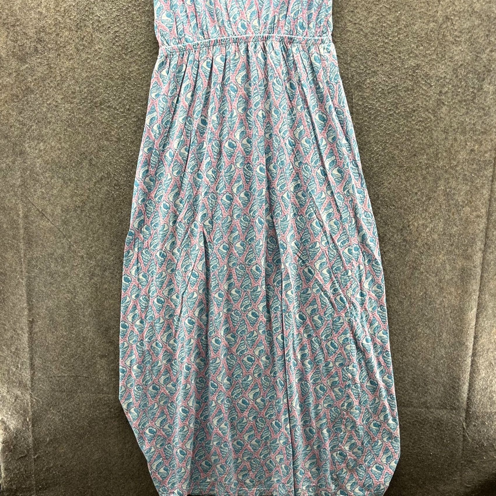 Lilly Pulitzer Lilly Pulitzer Dress Womens Medium Blue Paisley Scoop Neck Maxi Sundress Jersey Size M / US 6-8 / IT 42-44 - 6 Thumbnail