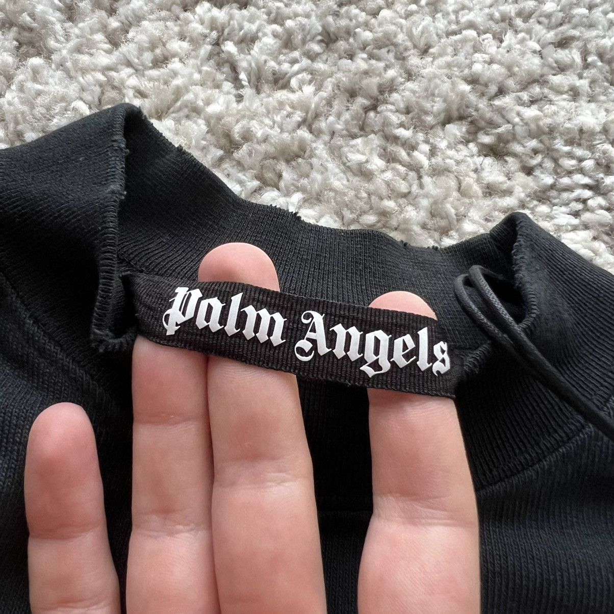 Palm Angels Palm Angels destroyed look sweatshirt sweater crewneck logo Size US M / EU 48-50 / 2 - 3 Thumbnail