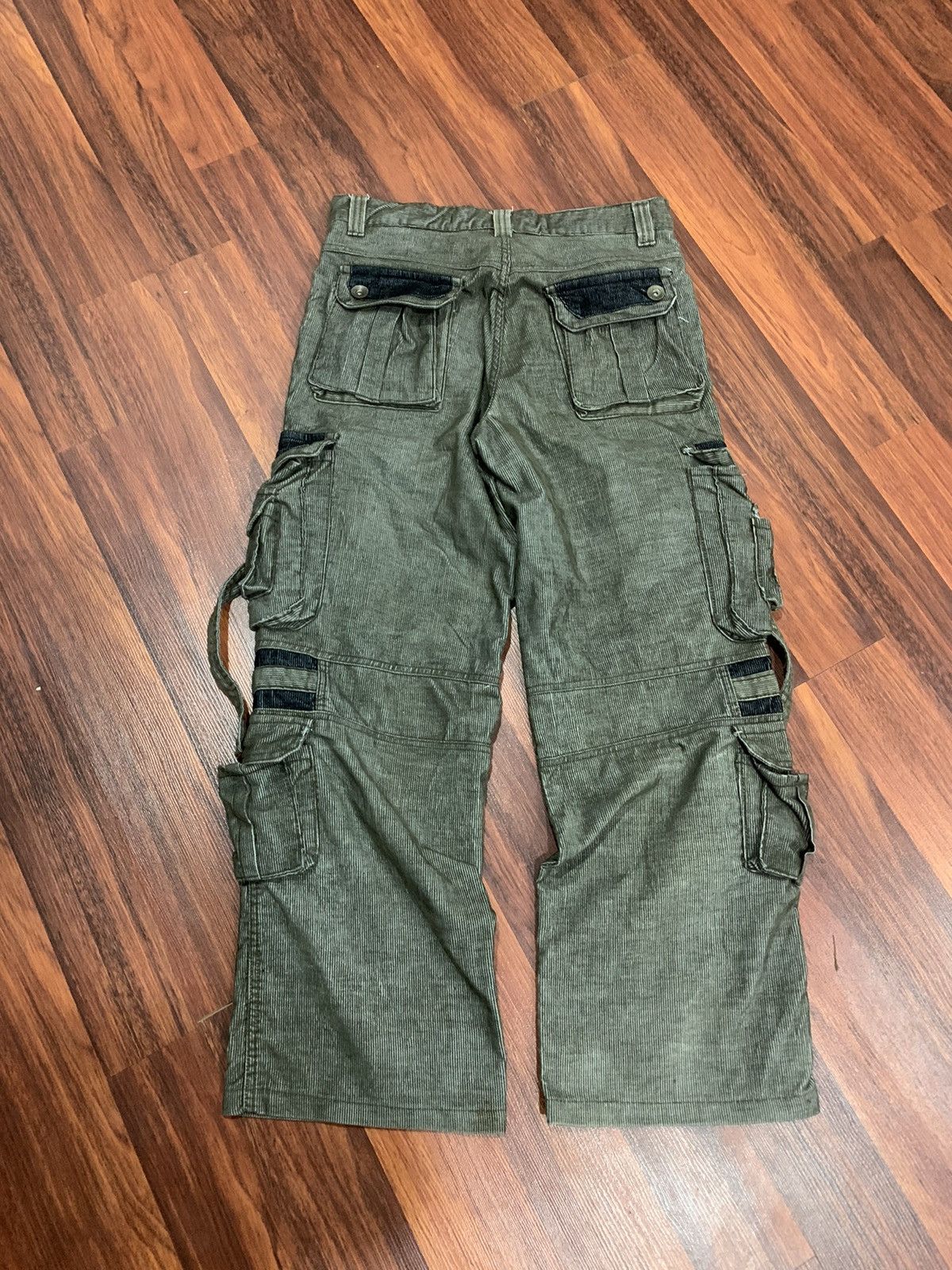 If Six Was Nine × Le Grande Bleu (L.G.B.) Blue Luis Corduroy Multipocket Cargo Pants Size US 33 - 3 Thumbnail