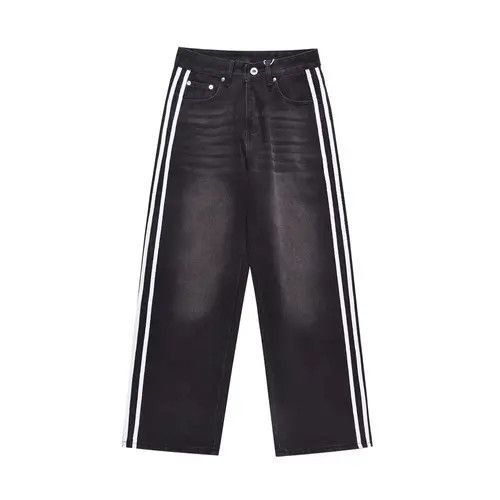VIBE Loose side stripe wide-leg jeans Size US 32 / EU 48 - 1 Thumbnail