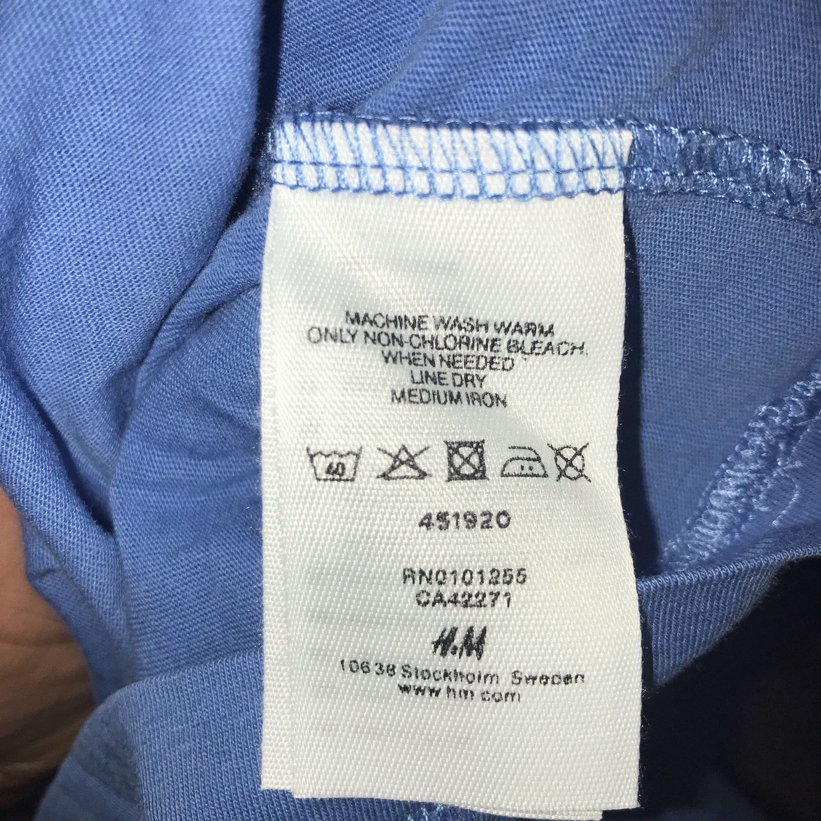 H&M H & M T-SHIRT Men's M Blue Graphic Logo Short Sleeve Size US M / EU 48-50 / 2 - 9 Thumbnail