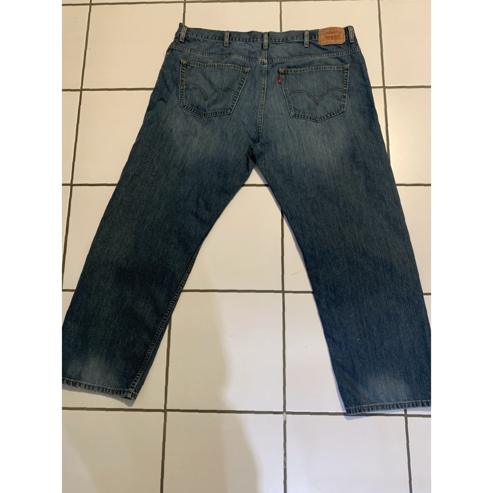 Levi's Levi's 559 Relaxed Straight Jeans Mens 44x30 Blue Dark Wash Denim Size US 44 / EU 60 - 2 Thumbnail