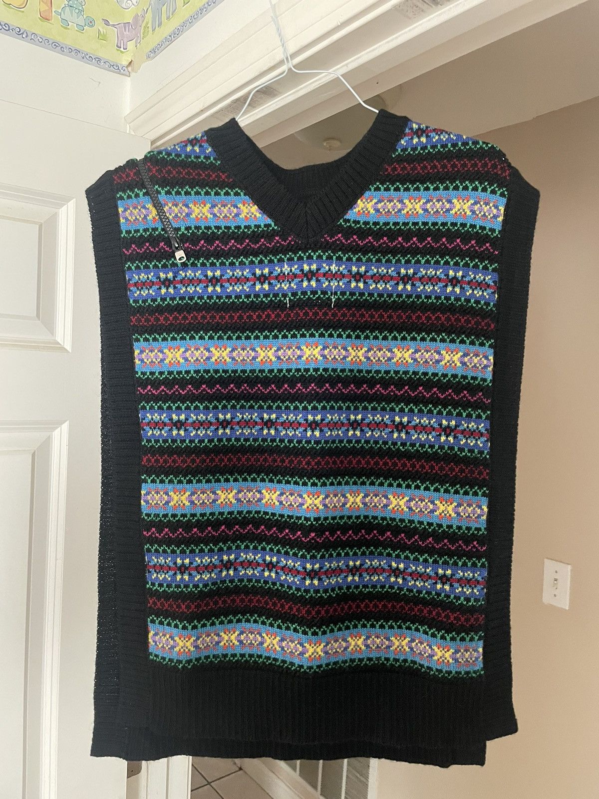 Takahiromiyashita The Soloist. REVERSED DOUBLE ZIP FAIR ISLE PATTERN VEST Size US L / EU 52-54 / 3 - 4 Thumbnail