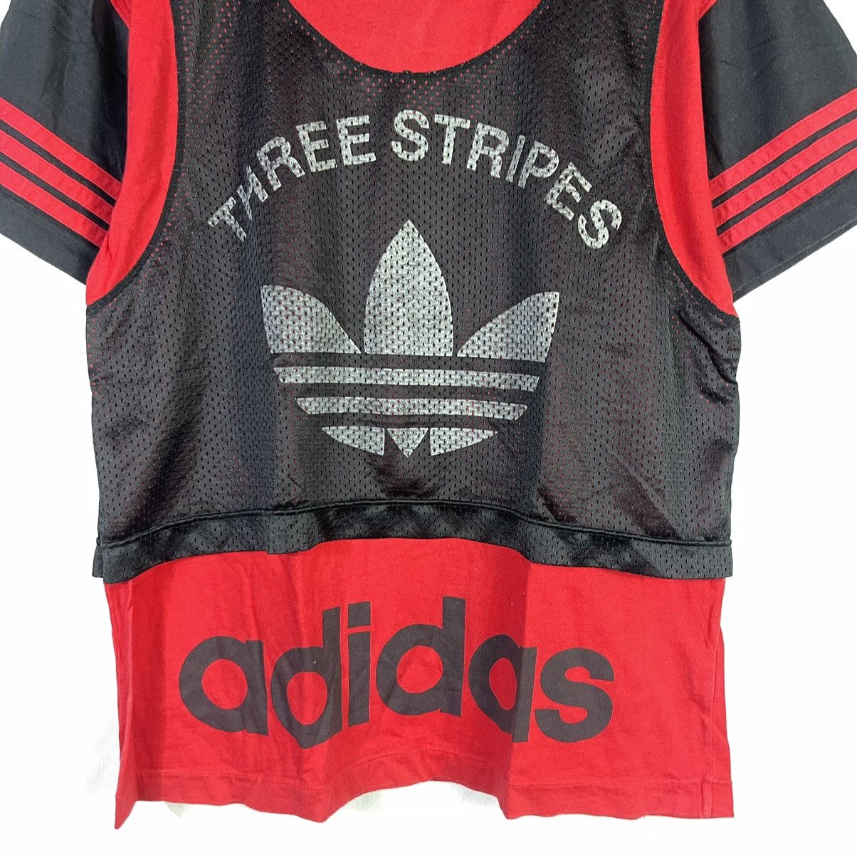 Adidas × RUN DMC × Vintage Vintage 90s Adidas Trefoil with Mesh Lining Tshirt Size US L / EU 52-54 / 3 - 3 Thumbnail