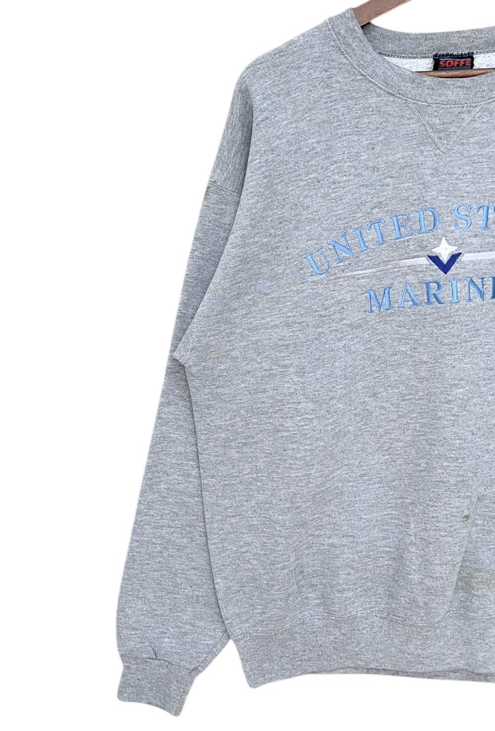 Vintage Vintage United States Marines Made In Usa Sweatshirt 1990s Size US L / EU 52-54 / 3 - 3 Thumbnail