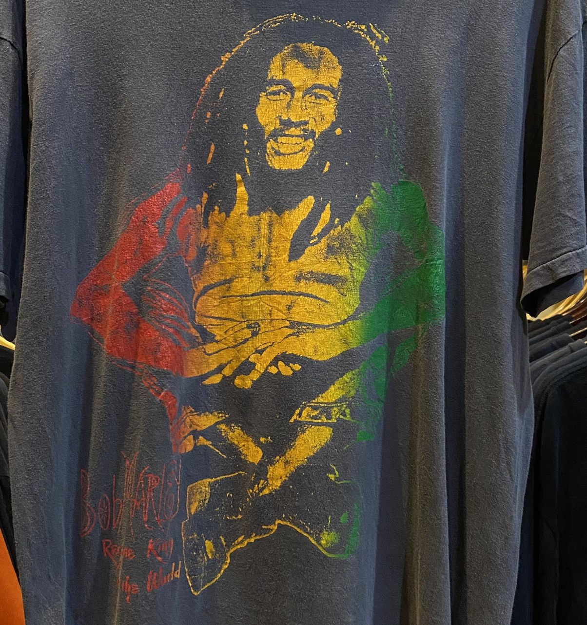 Bob Marley × Rap Tees × Vintage T shirt Bob Marley vintage Vtg 90’s 80’s good faded Raptee Size US XL / EU 56 / 4 - 3 Thumbnail