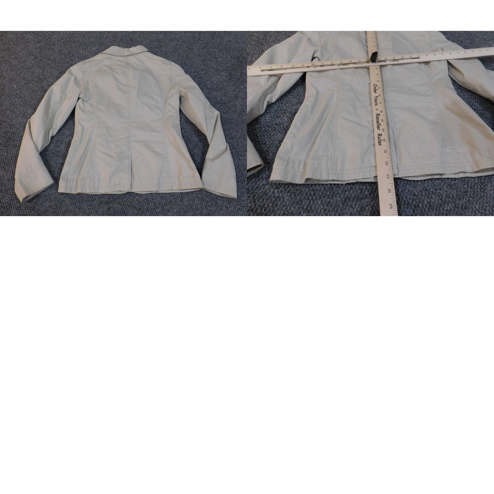 Vintage L.L. Bean Jacket Trench Coat Womens 0 Beige Lined Canvas Button Retro Classic Casual Fall Spring Womens Size XS / US 0-2 / IT 36-38 - 9 Thumbnail