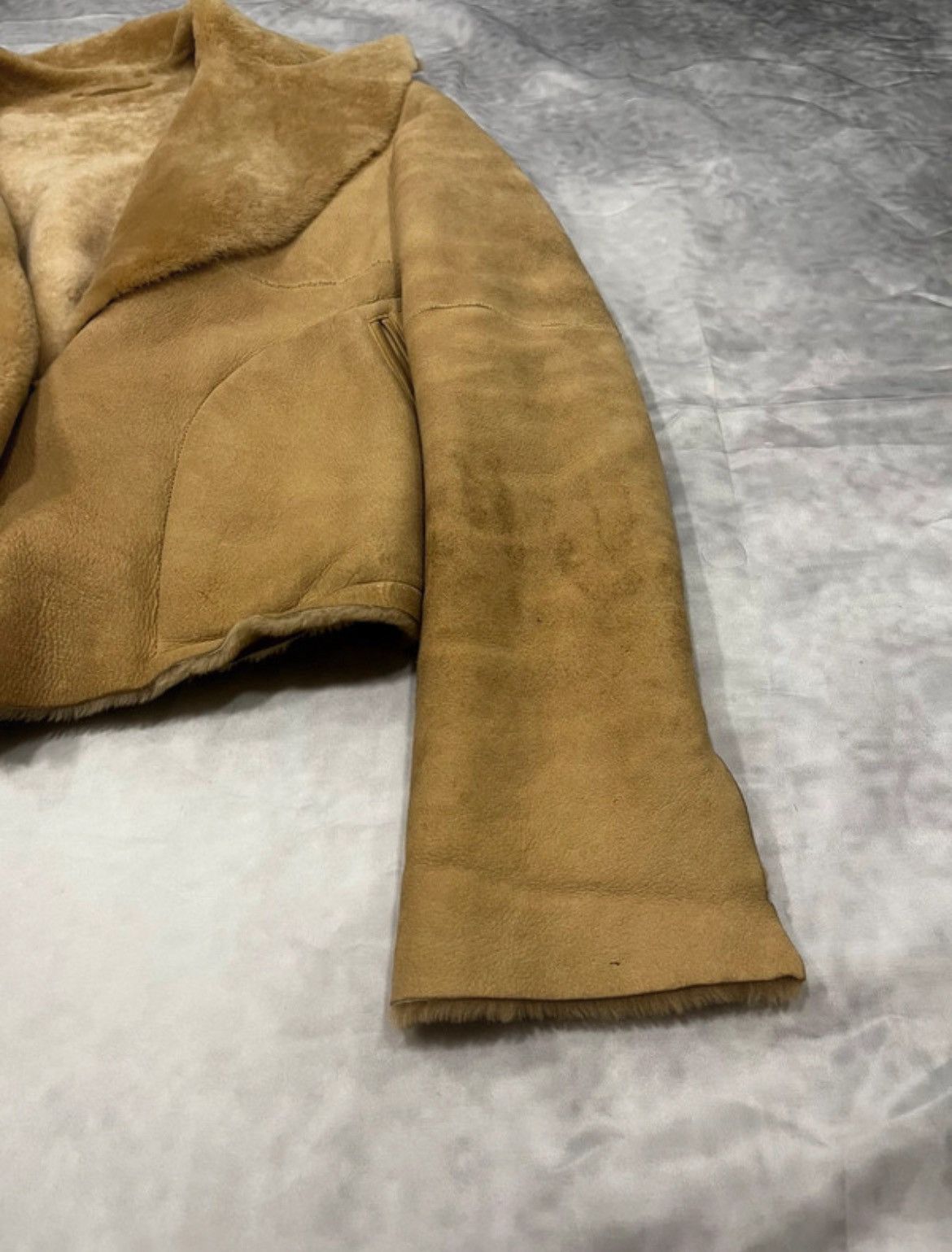 Issey Miyake Issey Miyake Shearling Leather Jacket Vintage Avant Garde Size M / US 6-8 / IT 42-44 - 6 Thumbnail