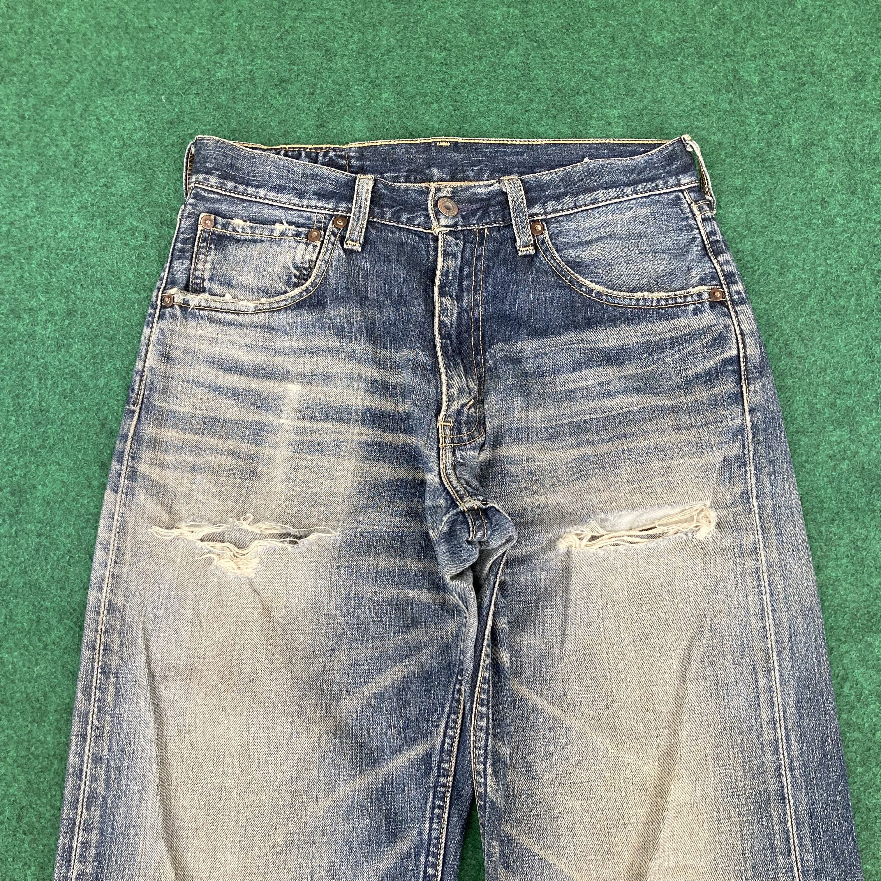 Levi's Vtg Levis 503 Faded Distressed Ripped Sz 29 Jeans Size US 29 - 3 Thumbnail