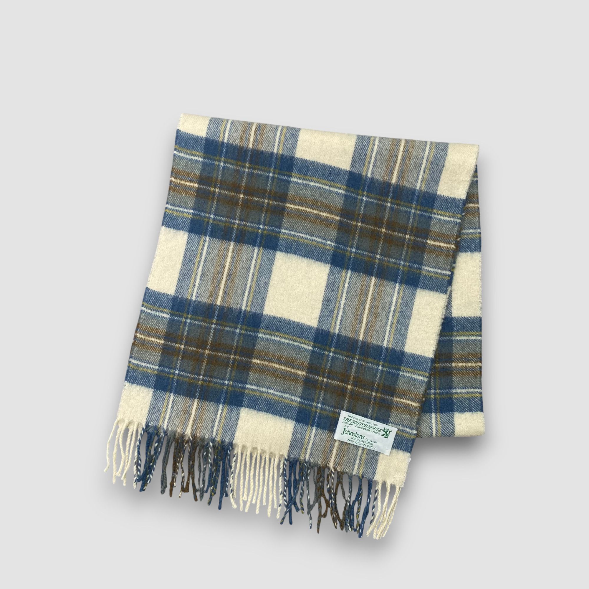 Johnstons Of Elgin Vintage Johnstons of Elgin Scarf Muffler Wool Plaid Scarves Size ONE SIZE - 3 Thumbnail