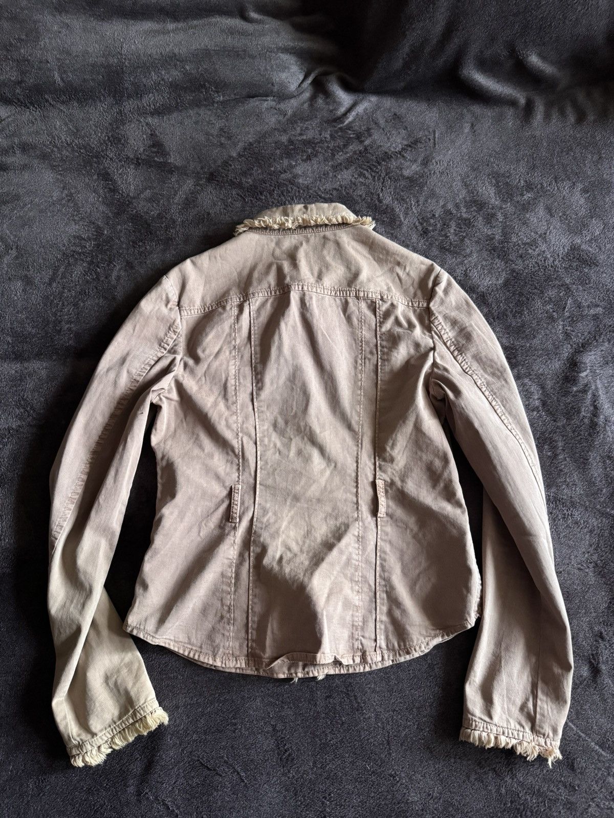 Prada Prada rare luxury denim beige jacket light Size M / US 6-8 / IT 42-44 - 13 Thumbnail