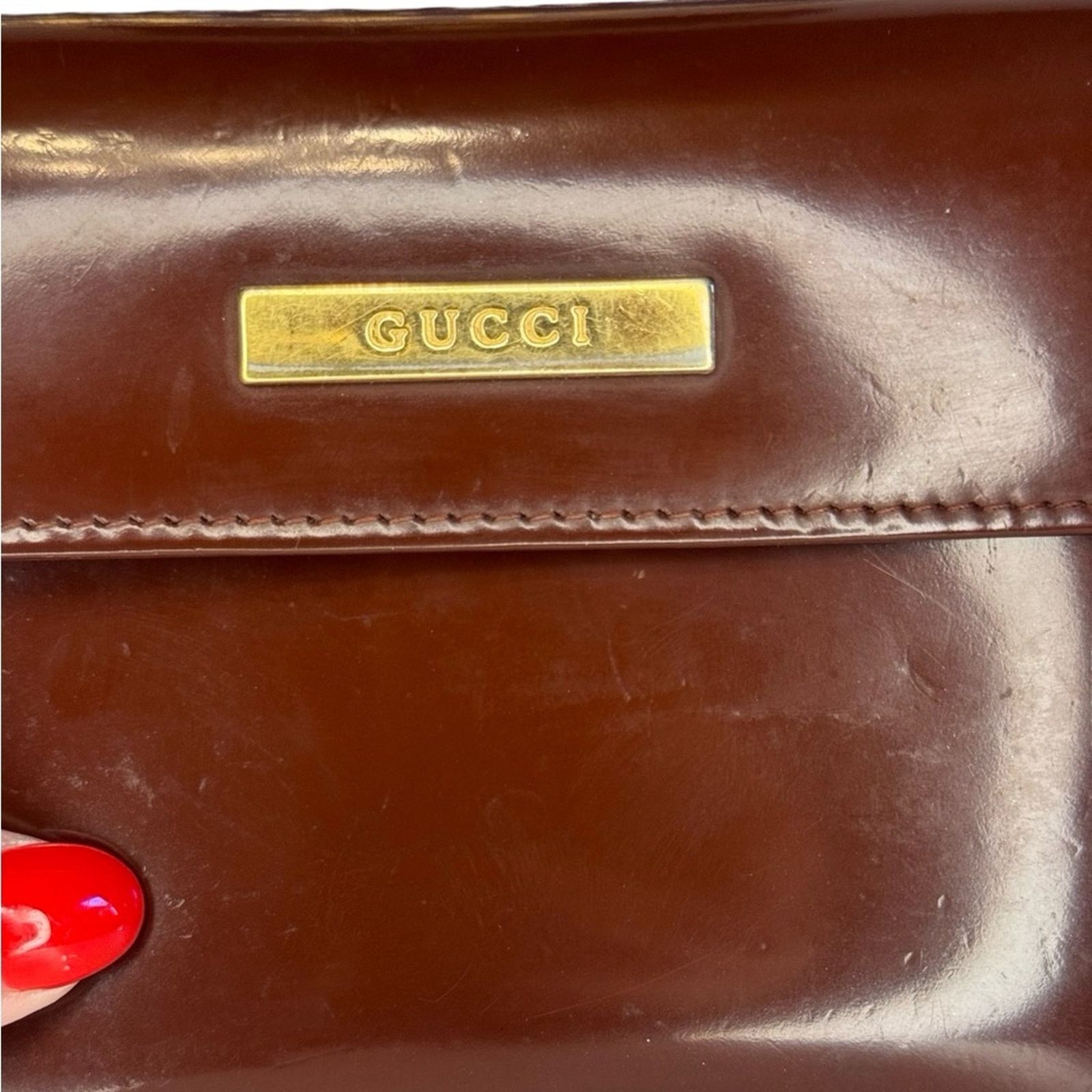 Gucci Gucci Mini Agenda Planner/Wallet GUC Red Burgundy Vintage Size ONE SIZE - 13 Thumbnail