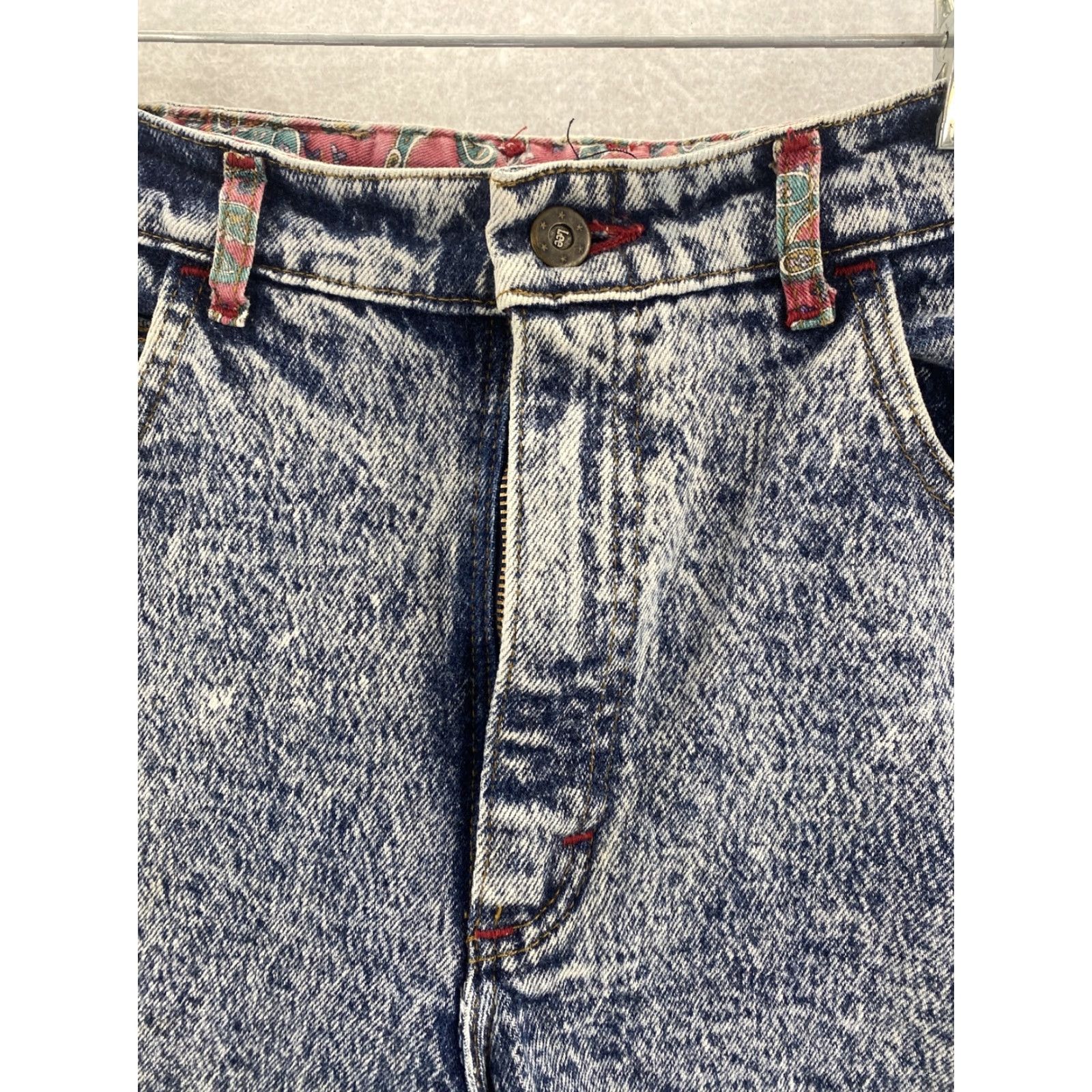 Lee VINTAGE Lee Jeans Womens 13 M High Rise Acid Wash Mom Jeans 80s Blue Size 28" / US 6 / IT 42 - 2 Thumbnail