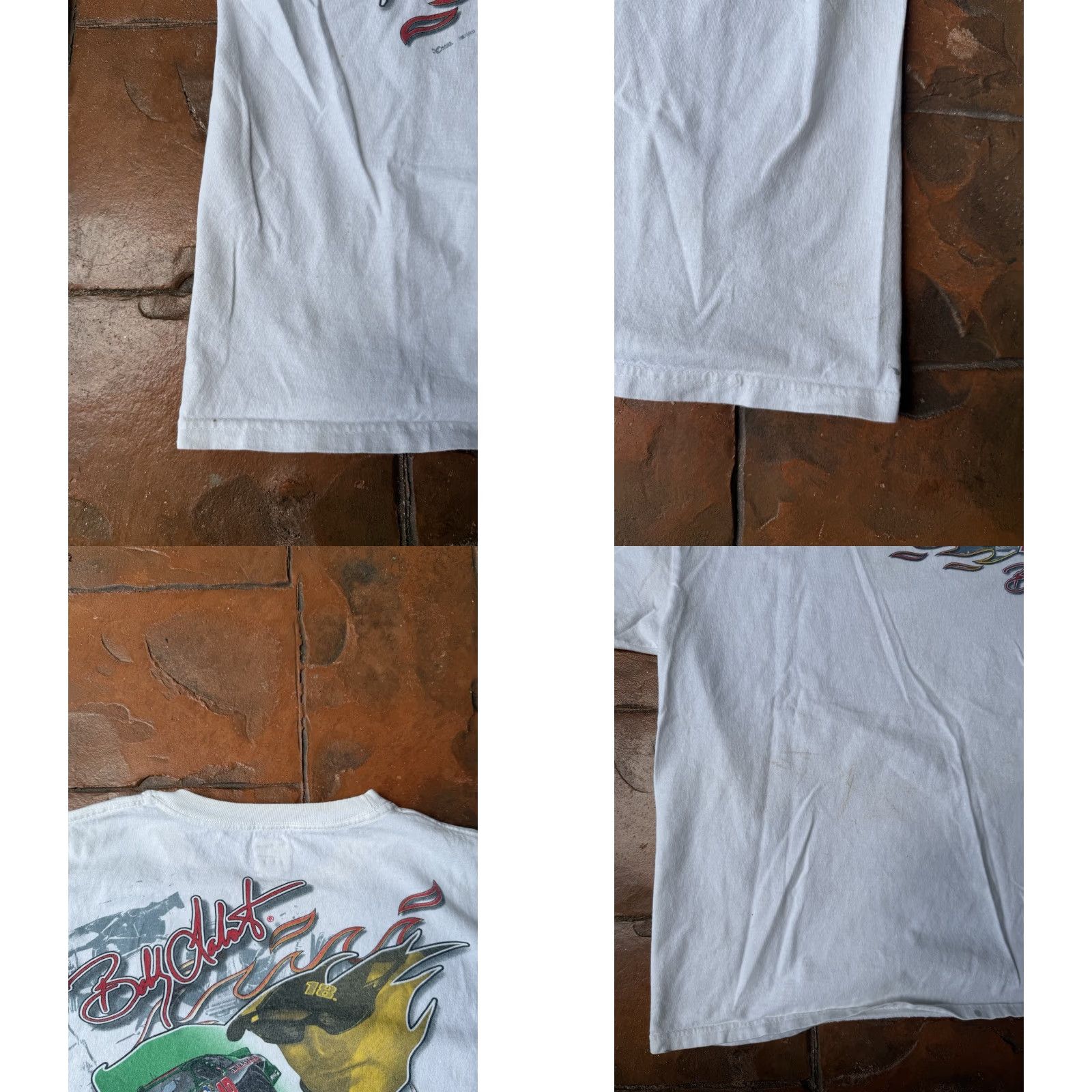 Vintage VINTAGE Bobby Labonte Nascar Racing T Shirt Large Double Sided Shirt Men White Cotton 90s Retro Graphic Print LogoLicensed Fans Size US L / EU 52-54 / 3 - 8 Thumbnail