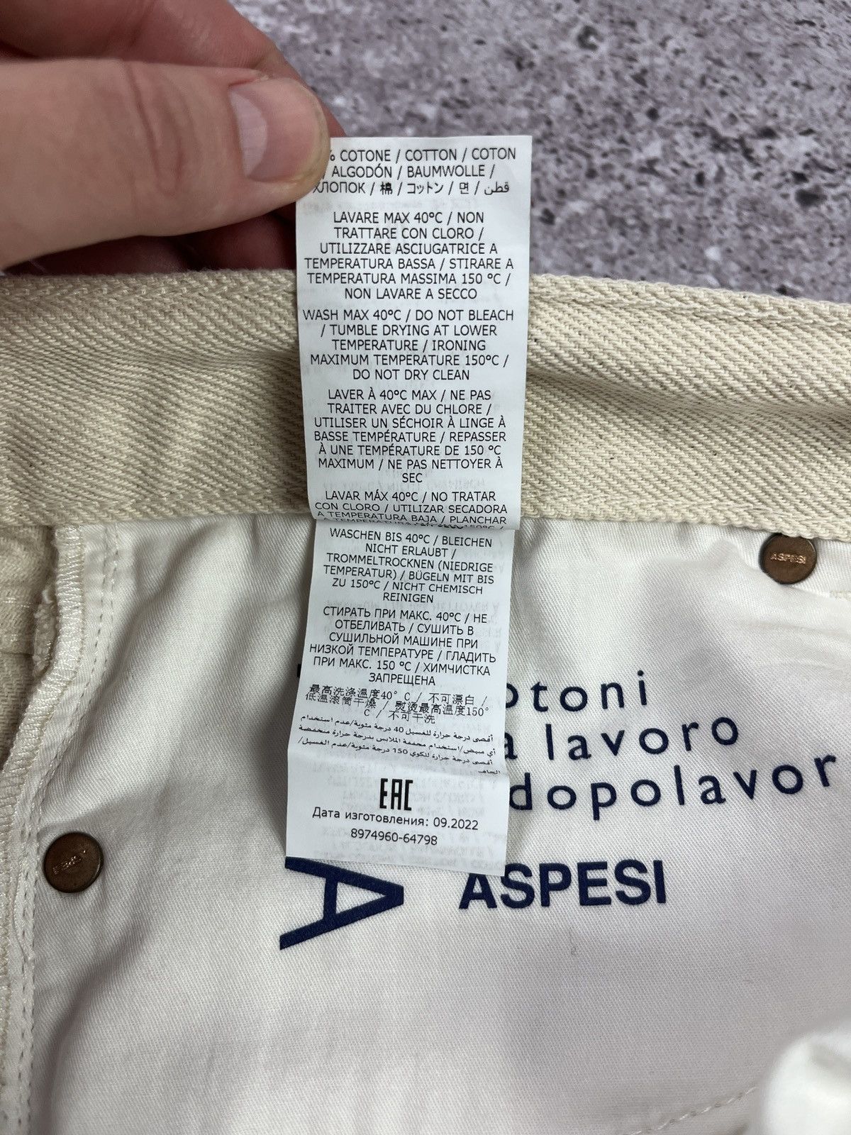 Aspesi Aspesi 🇮🇹 Cream Denim Pants Size 32 Minimalist Luxury Jeans Size US 32 / EU 48 - 8 Thumbnail