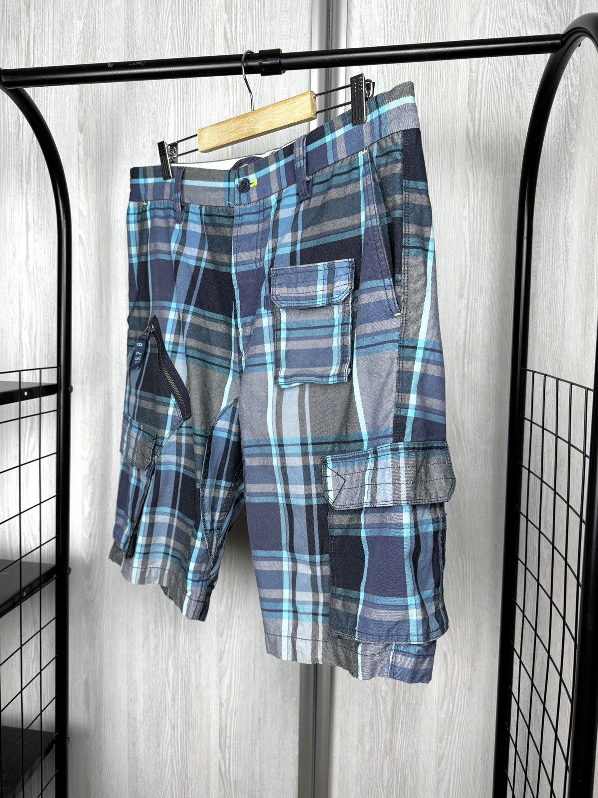 Diesel Diesel Industry Y2K Checkered Designer Cargo Shorts - Men's Size US 32 / EU 48 - 4 Thumbnail